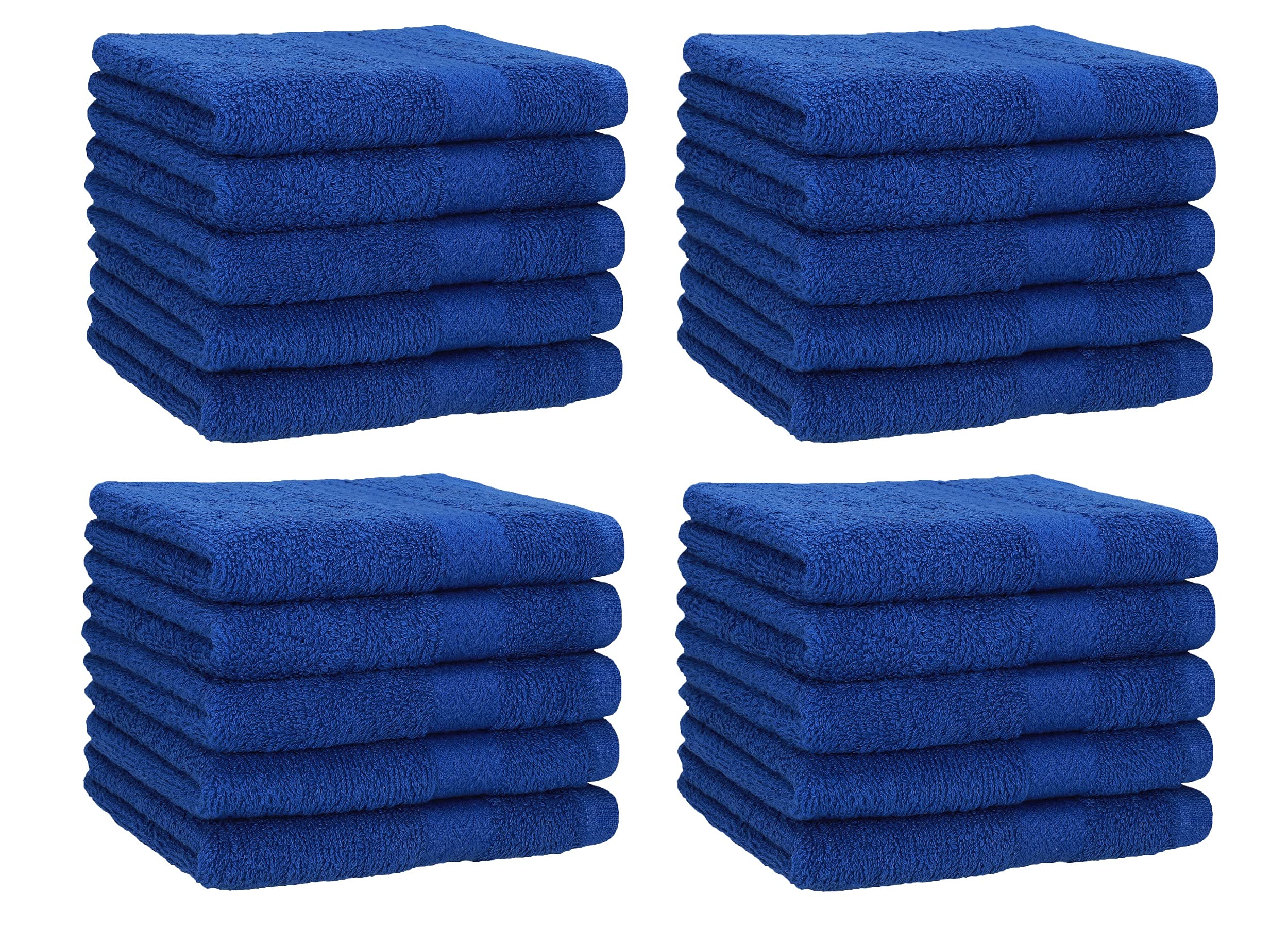 Betz 20 Toallas de tocador Premium 100% algodón 30x50 cm Color Azul