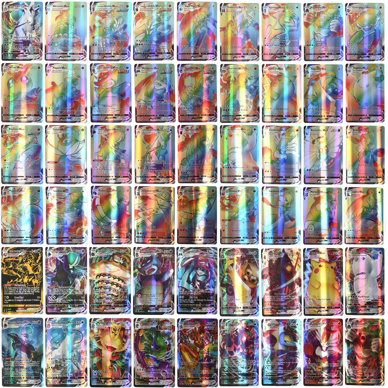 Buy 100 Pieces Rare Charizard Vmax Cards Box Pack Assorted Rare Cards