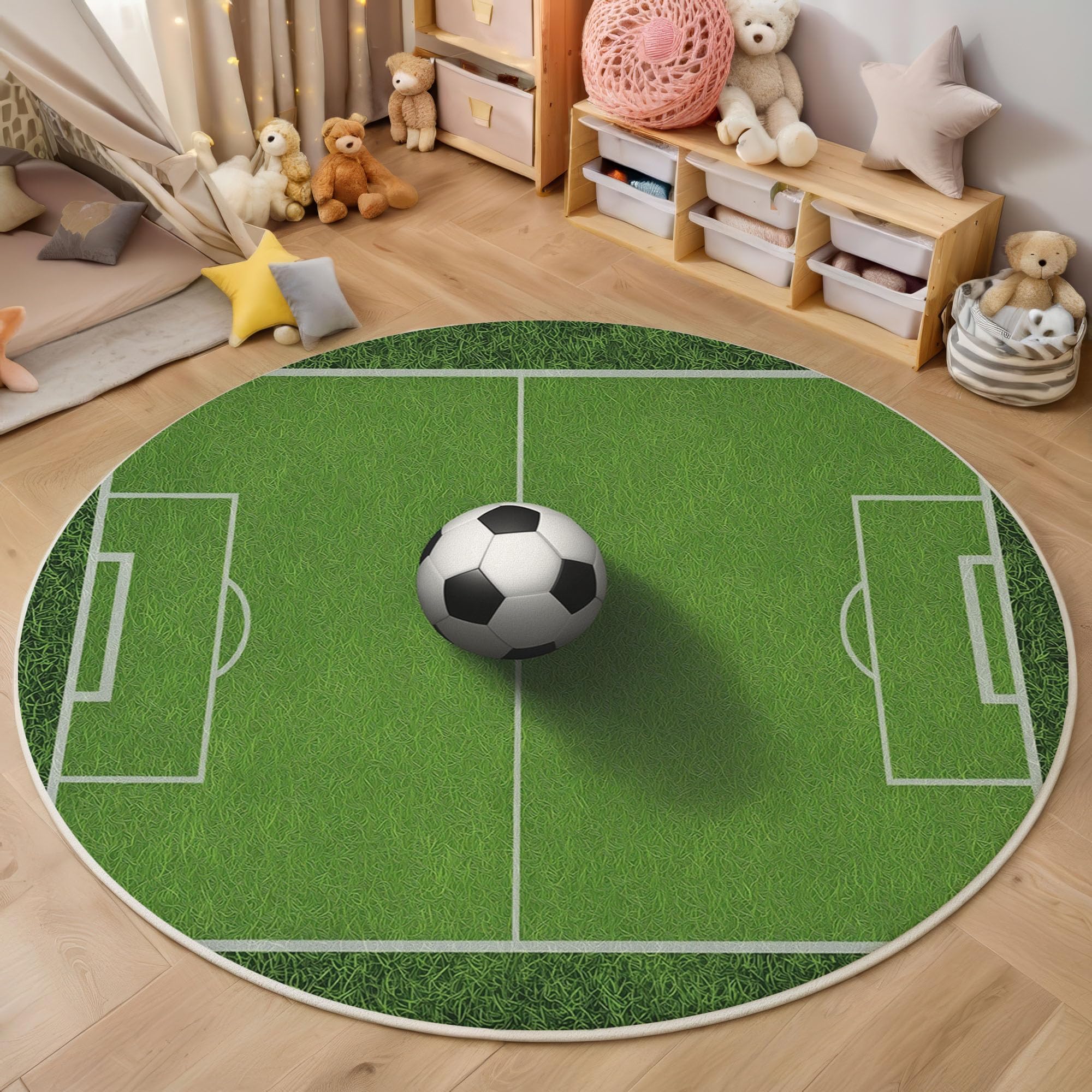 Tapis terrain de football pour chambre d'enfant et salon