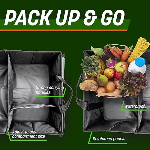 Miniatura 5 de Organizador de maletero con correas para automóvil  Collapsible, Multi-Compartment, Car Organizer, Storage, Adjustable Straps, Truck