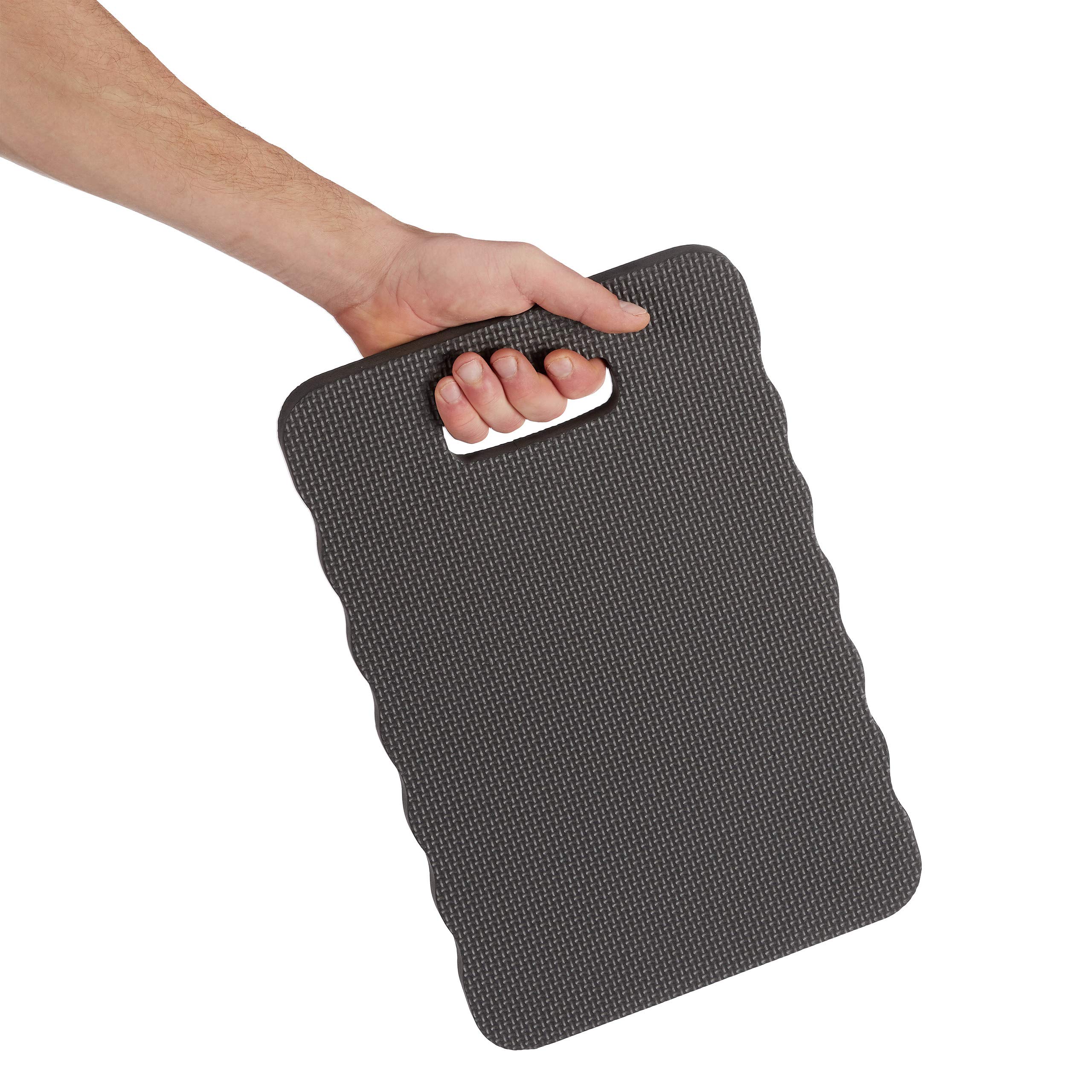 Relaxdays Planche Genoux, Lot de 4, pour Travail dans Le Jardin, Atelier, Maison, Tapis de Protection, L x P : 40 x 26 cm, Noir