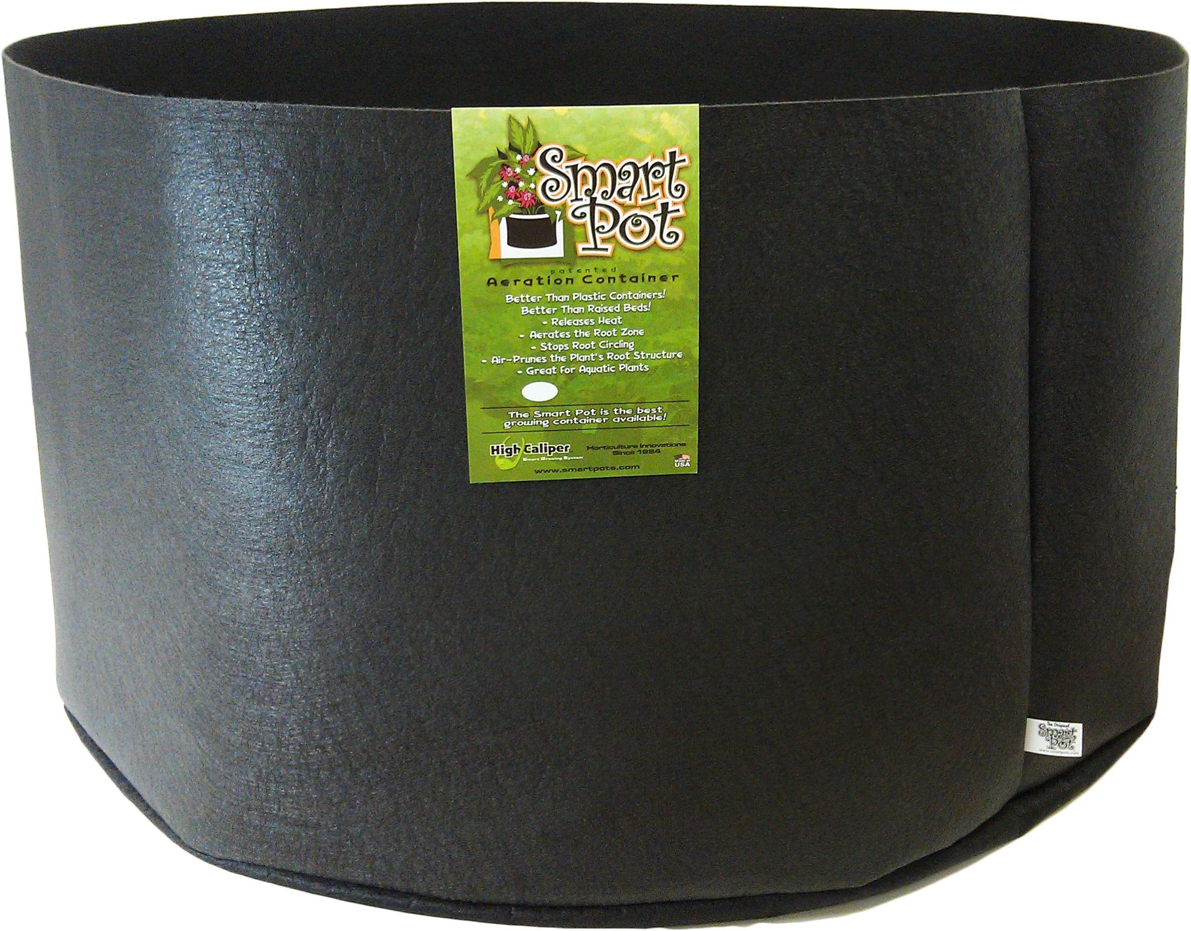 Smart Pots 150-Gallon Smart Pot Soft-Sided Container, Black