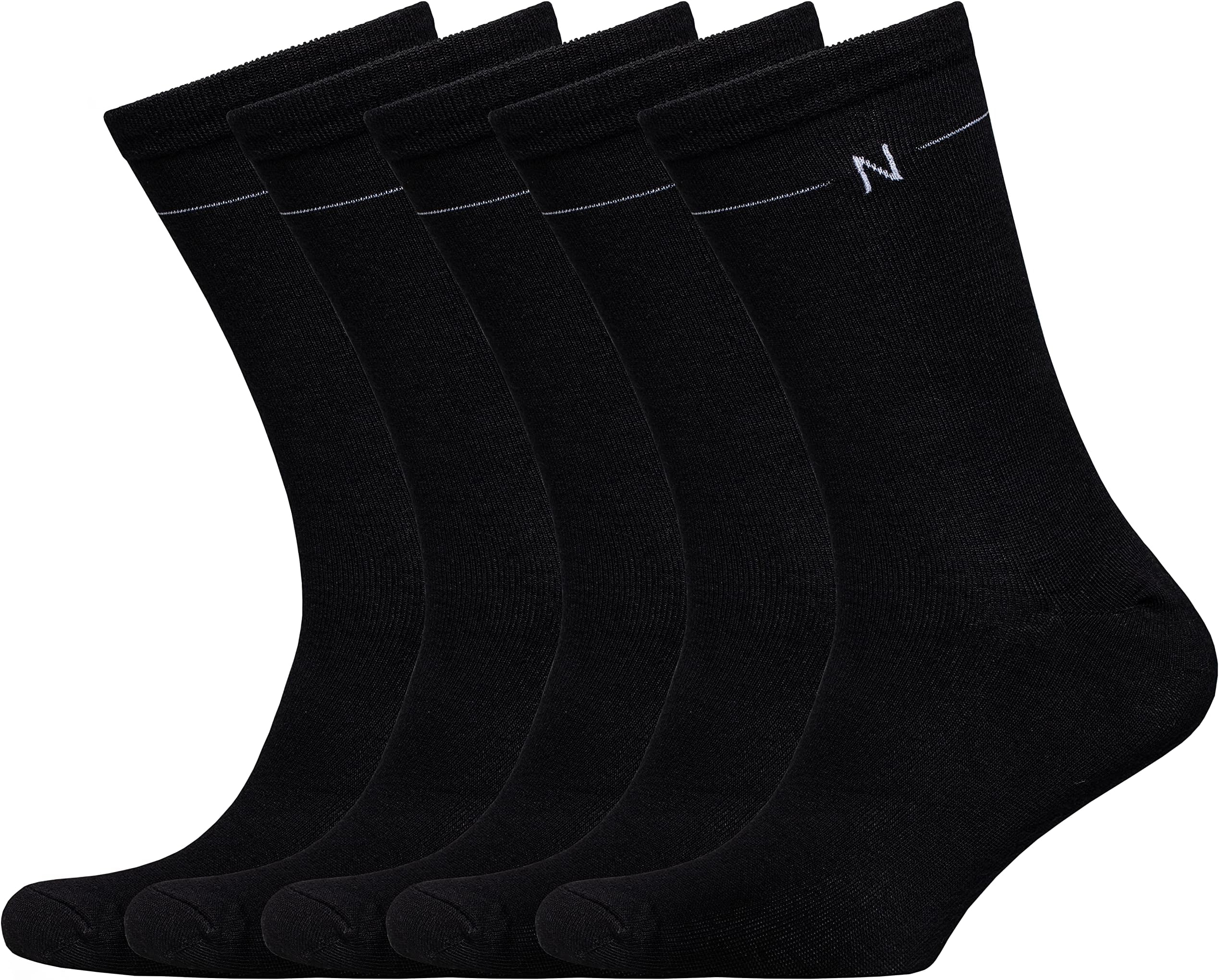 NUDUS UNDERWEARBamboo Rayon Classic Dress Socks 5-Pair Gift Box - Very Soft Thin Breathable