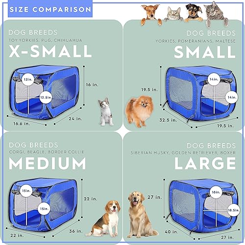 Miniatura 4 de Beatrice Home Fashions Perrera portátil, plegable, plegable para mascotas, gatos y perros, 32.5 pulgadas de largo x 19.5 pulgadas de ancho x 19.5