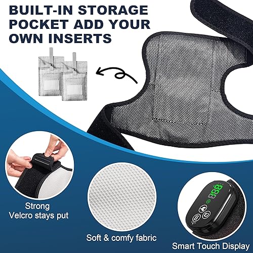 Miniatura 5 de Masajeador eléctrico de rodilla con calefacción, 3 en 1, rodillera inalámbrica con calor y masaje para rodilla, codo, hombro, con 3 modos de