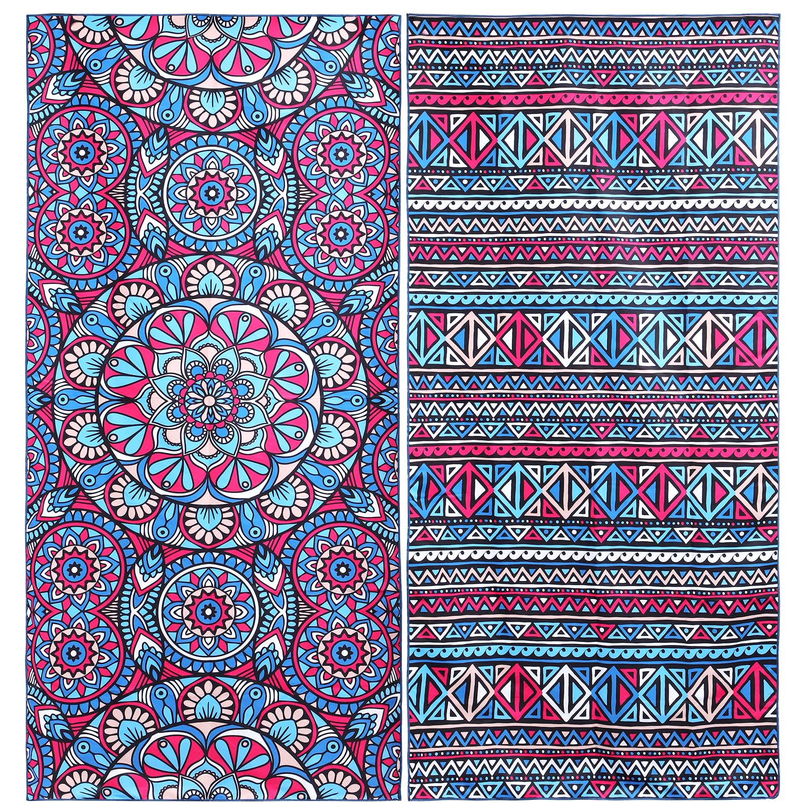 2 Pack Microfiber Beach Towel, Red and Red Oversized Pool Towel 75”x 35”, Sand-Free Quick Drying Camping Super Absorbent Bath Blanket, Soft Breathable and Lightweight