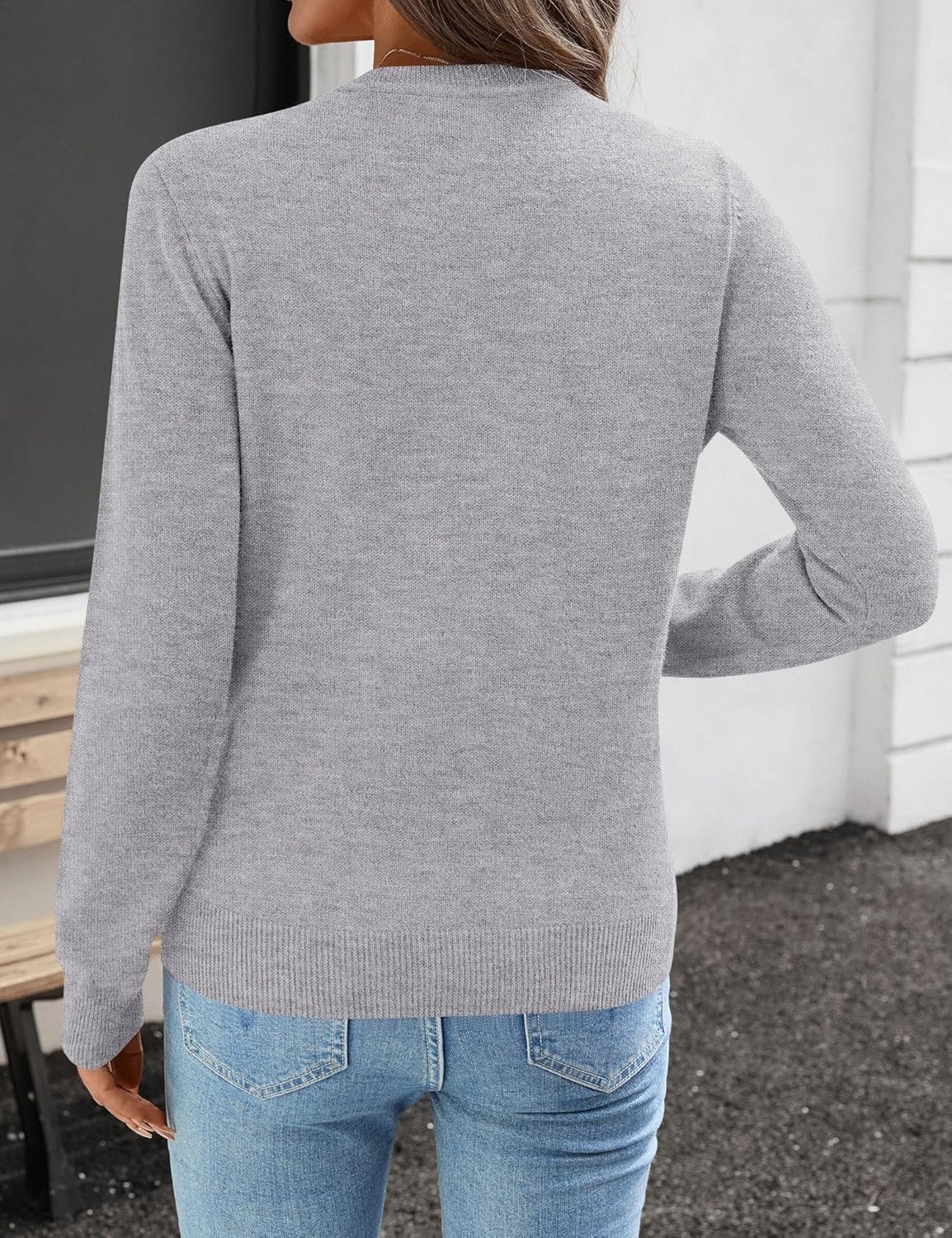 Ivicoer Womens Sweaters 2026 Trendy Long Sleeve Knit Pullover Light-Weight Crewneck Sweater Top S-XXL - Image 5