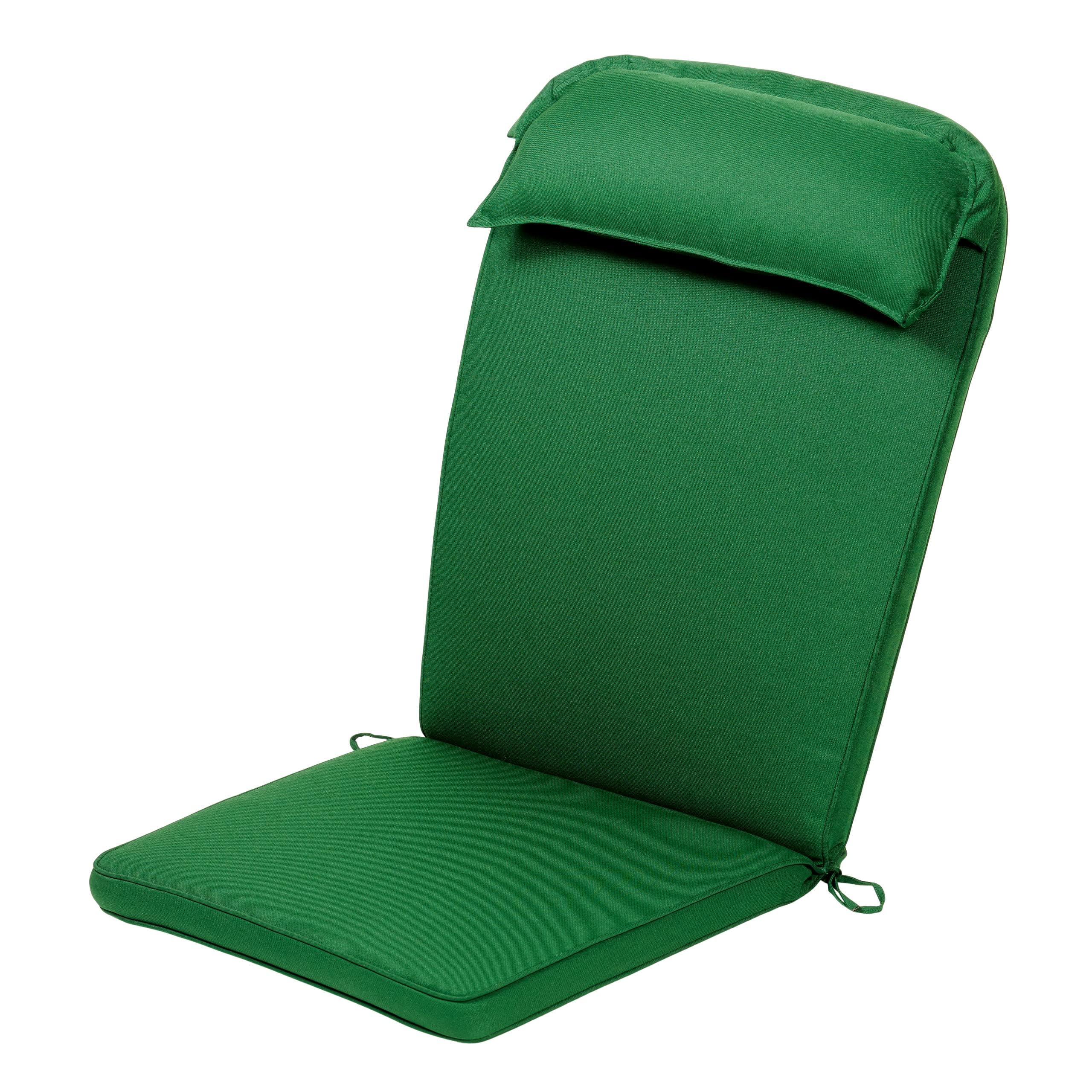 Adirondack Chair Cushion - High Back Patio Chair Cushion for Outdoor Furniture - Outdoor Chair Cushions for Rocking Chairs, Front Porch, Yard and Lawn Furniture - 49" x 22" Green