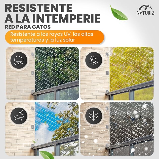 Foto 6 de 8 de Naturiz Red para gatos para balcón sin agujeros, 3 x 4 m