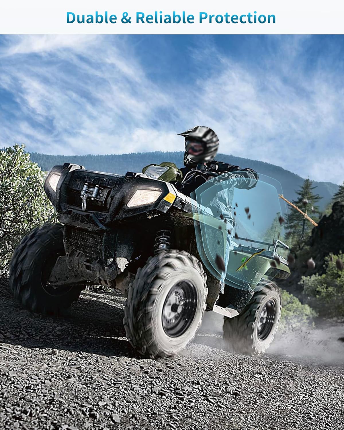 Side Fairing Panel Guard Plates for Polaris Sportsman 800 700 500 2006 2007 Accessories, Black Side Panels(Replace #2632936-177, #5435559-070, Left and Right)