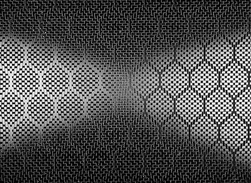 Miniatura 6 de V2 - Revestimiento de vinilo para automóvil, color negro carbono, diseño hexagonal (10 x 5pies)