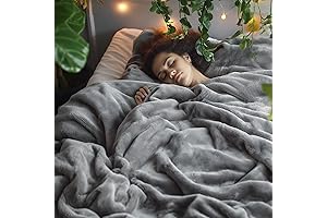 Bedsure Soft Extremely Warm Cozy Grey Queen Fleece Blankets for Winter