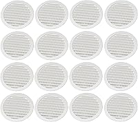 Vista 3 de Cubierta redonda de rejilla de rejilla de plástico de 4 pulgadas para rejilla de ventilación de reptiles (1, blanco)