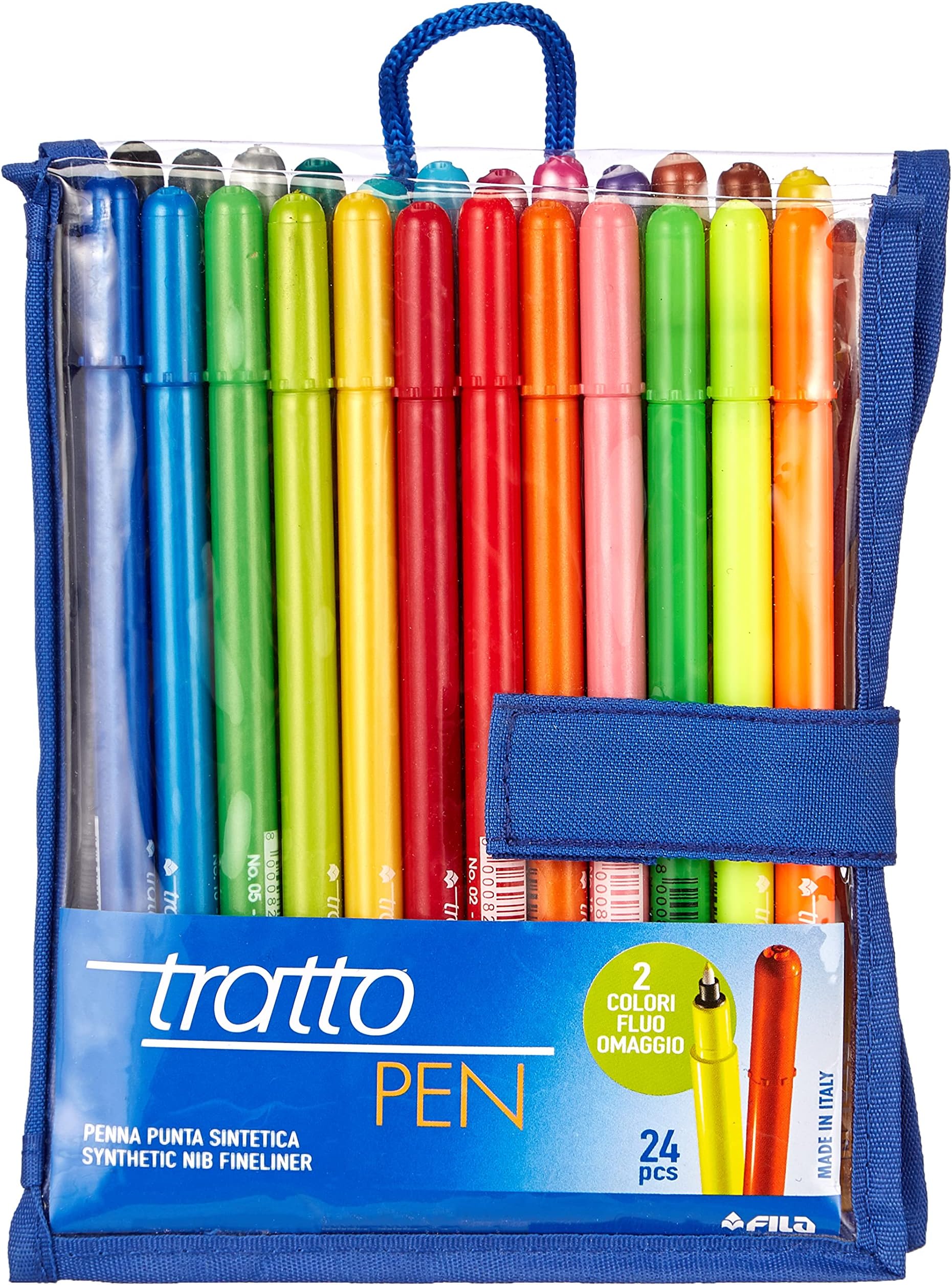 TRATTO 808100 – Pen Envelope 24 Pieces (Assorted Colors)