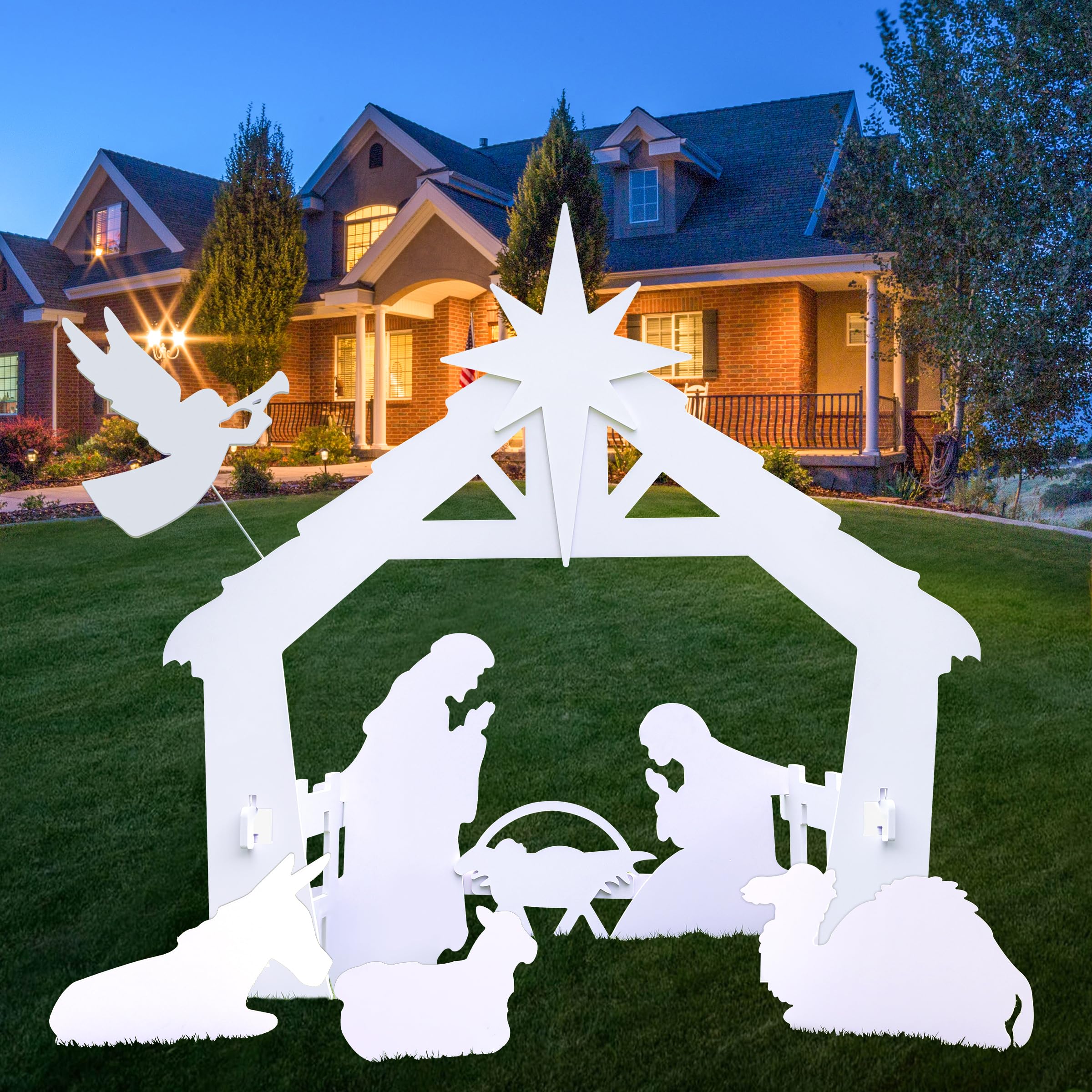 Life Size Outdoor Nativity Scene Silhouette