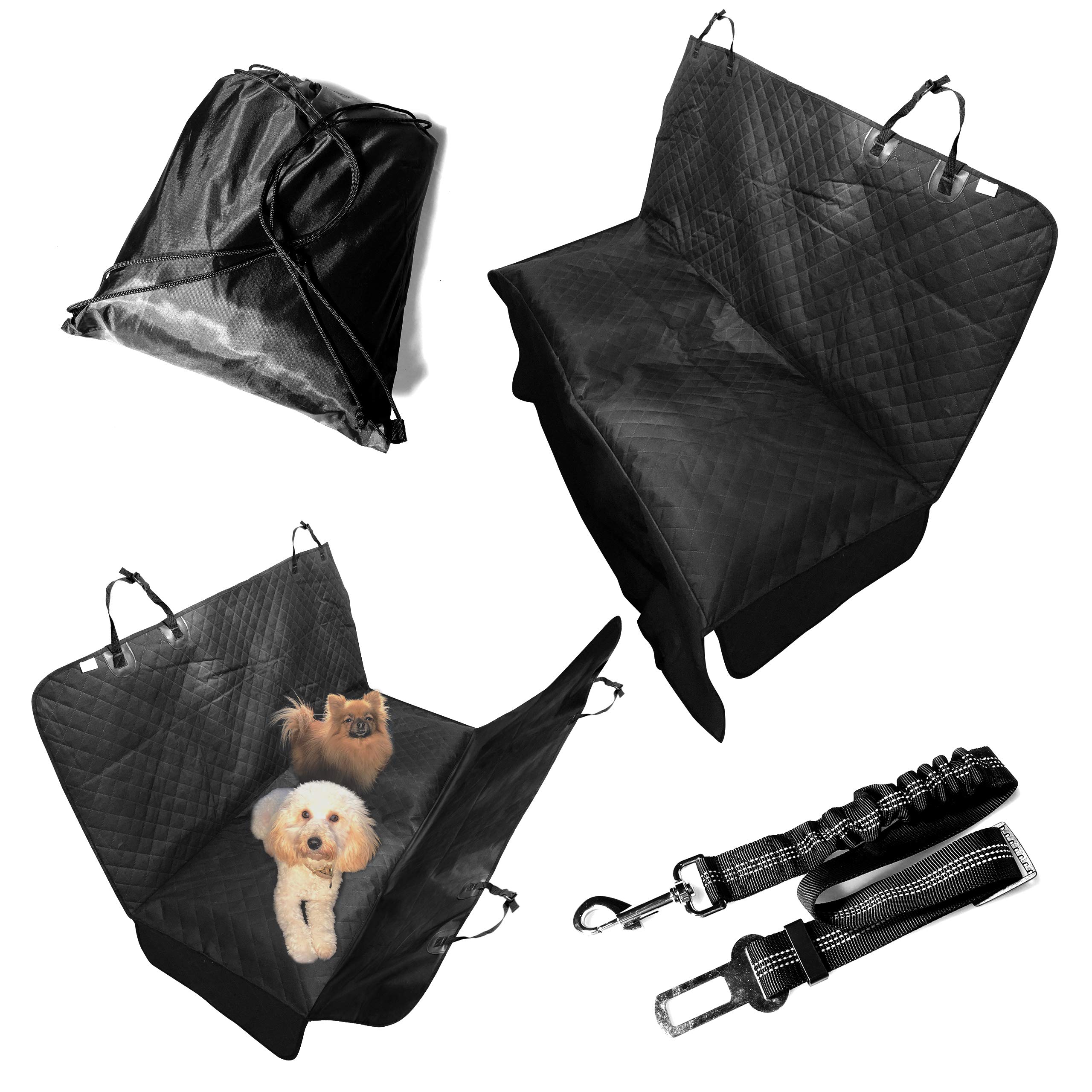 DRYZEM Dog Car Seat Cover For Dogs- Non-Slip Double-Stitched Protective Dog Car Seat Cover - Waterproof, Scratchproof Padded Dog Covers For Back Seat Of Car Car, SUVs, Trucks - Fits Any Vehicle or Dog