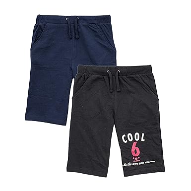 BLUE TYGA Boys & Girls Stylish Cotton Sports Shorts Combo