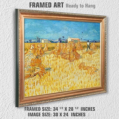 Miniatura 766 de A&T ARTWORK The Starry Night de Vincent Van Gogh. Tamaño del marco: 36 x 30 pulgadas, tamaño de la imagen: 30 x 24 pulgadas, reproducciones clásicas