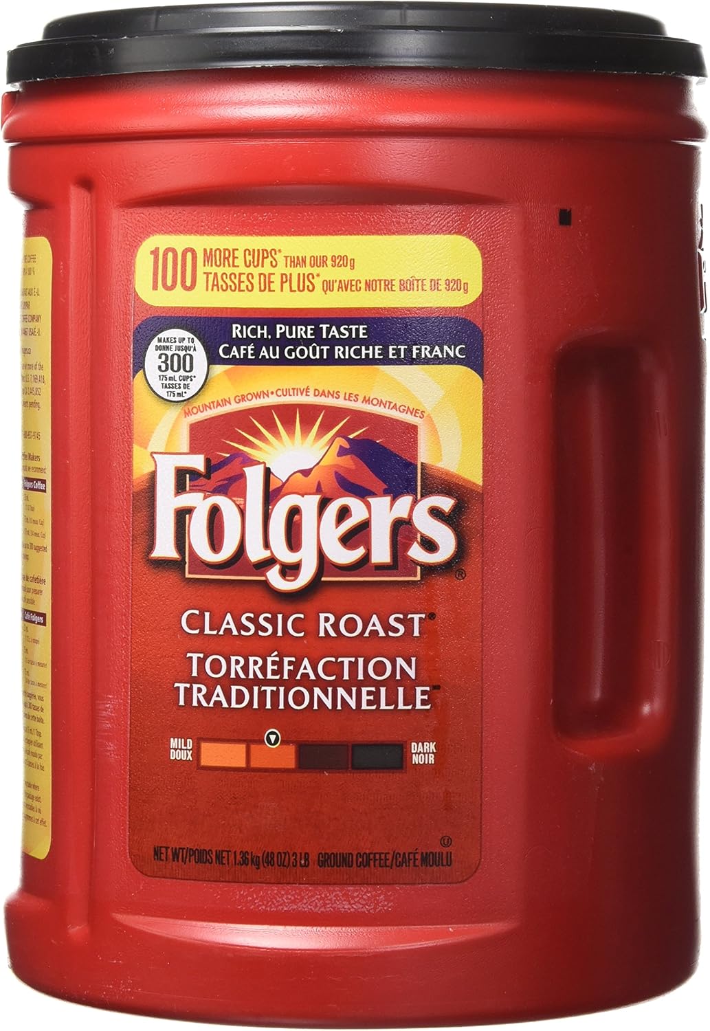 Folgers Classic Roast 1.36 KG, 1.36 Kilogram Amazon.ca Grocery