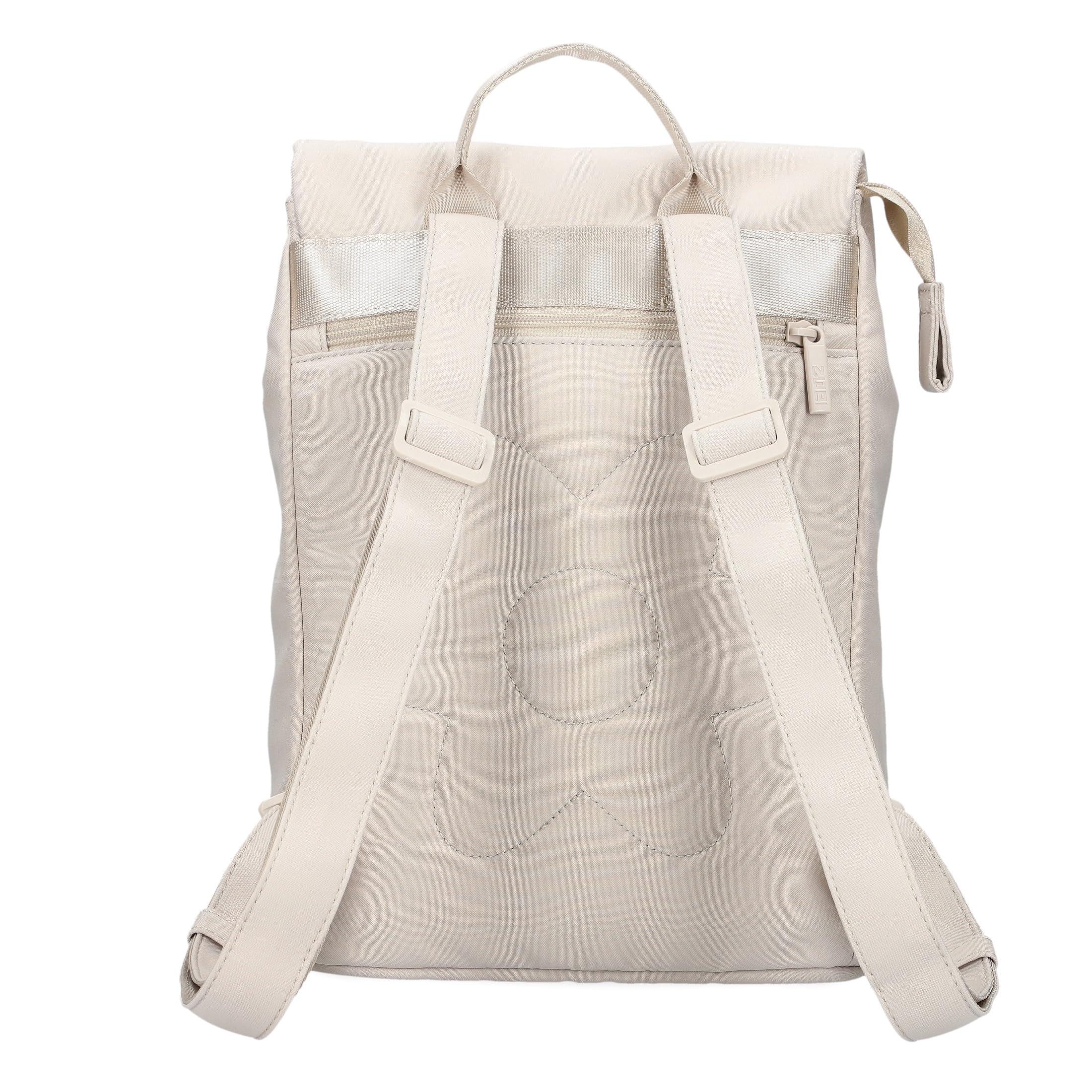 Zwei MADEMOISELLE.TEX MRTX13 Damen Rucksack, 7 L City-Rucksack mit Reißverschlussfach & gepolstertem Tabletfach, Verschlussklappe mit Magneten