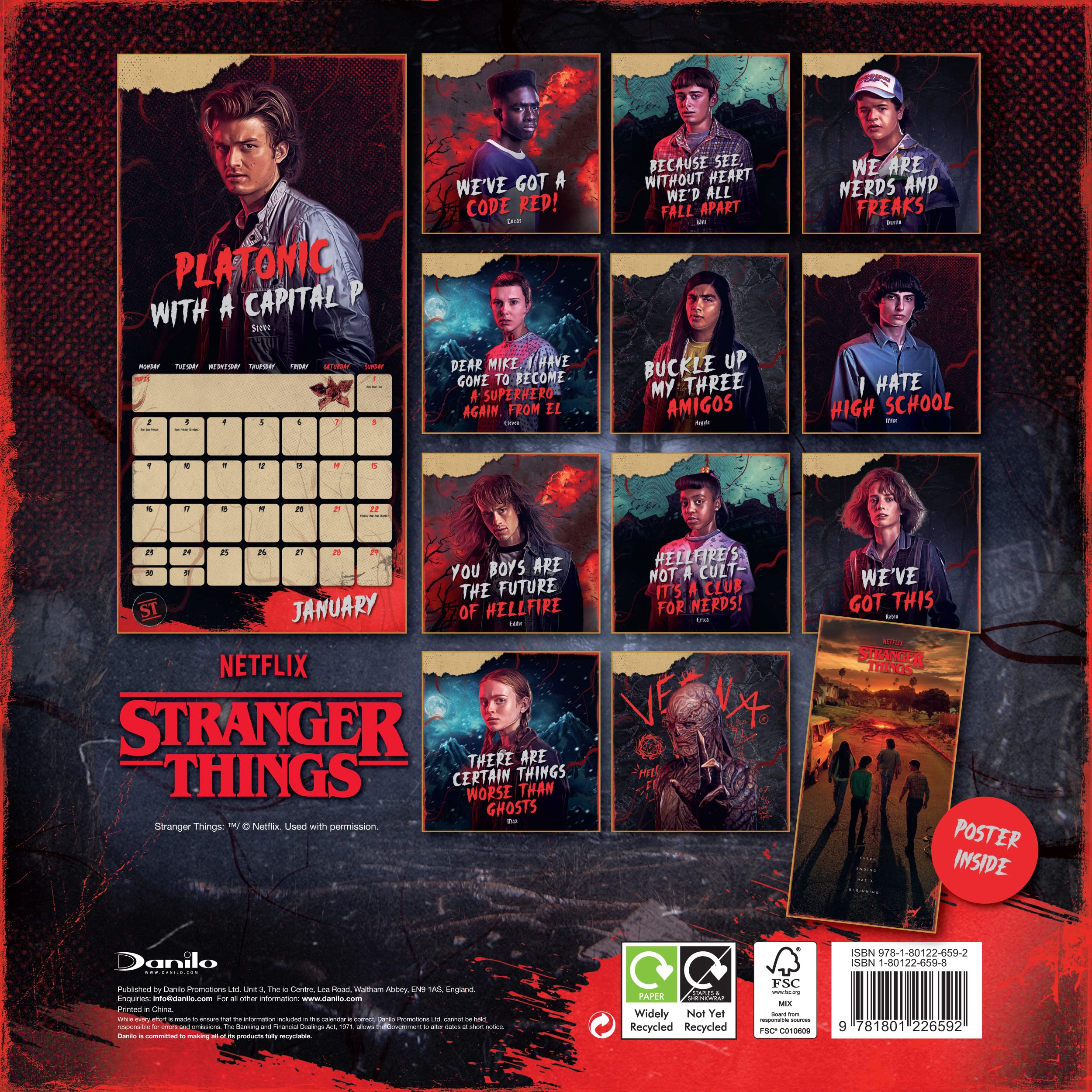 Amazon.com: Stranger Things Square Calendar: 9781801226592: Office Products