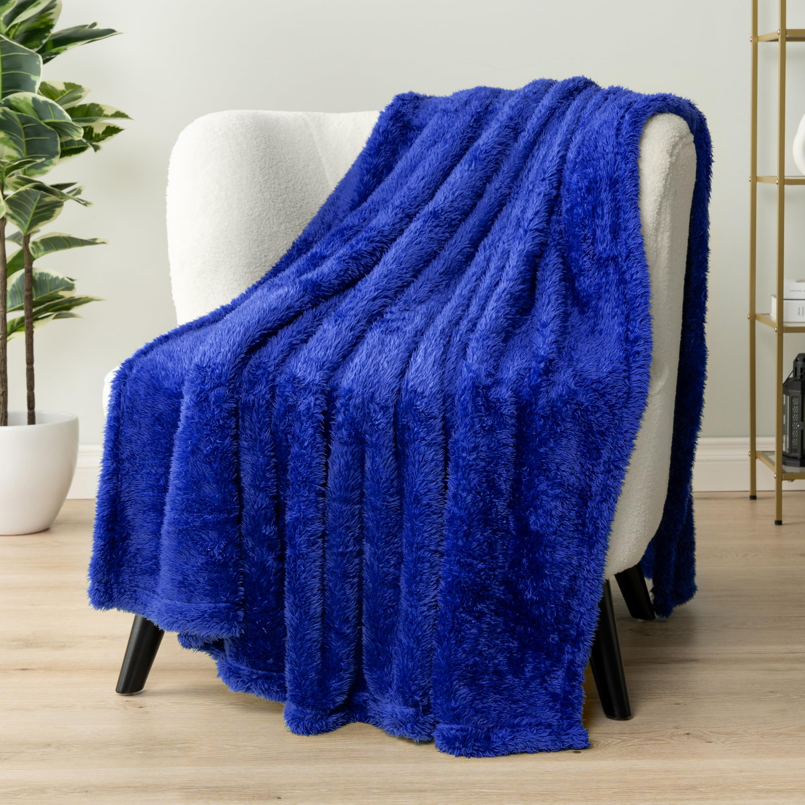 KAWAHOME Sherpa-Fleece-Decke – 500 G/m², Extra Warm & Weich, 127x152 Cm, Spa-Blau