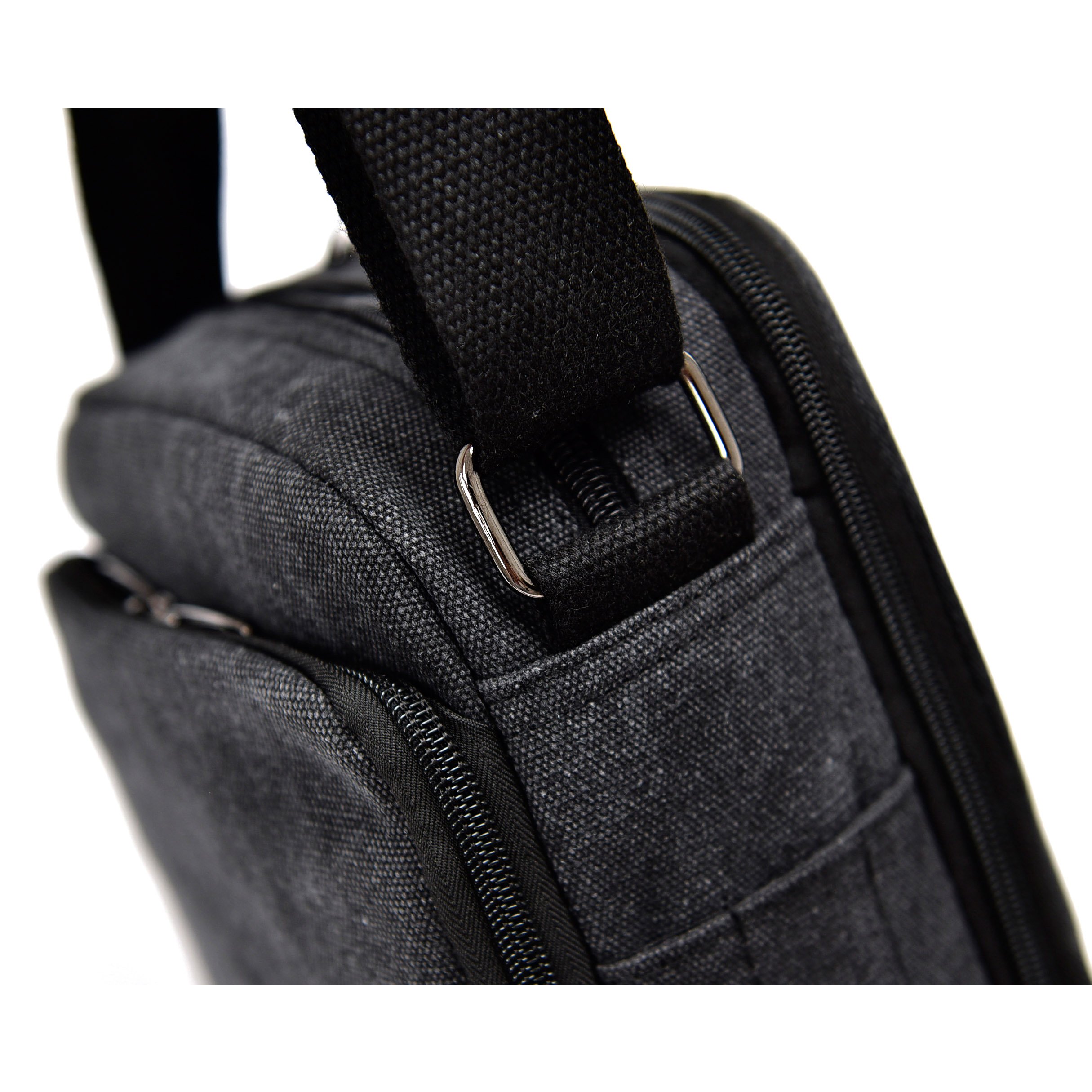 Bolso Bandolera Hombre Pequeño de Tela Vintage - Messenger Bag para Colegio y Universidad - Bolsa de Lona para Libros y Viaje - Sport Bag Original
