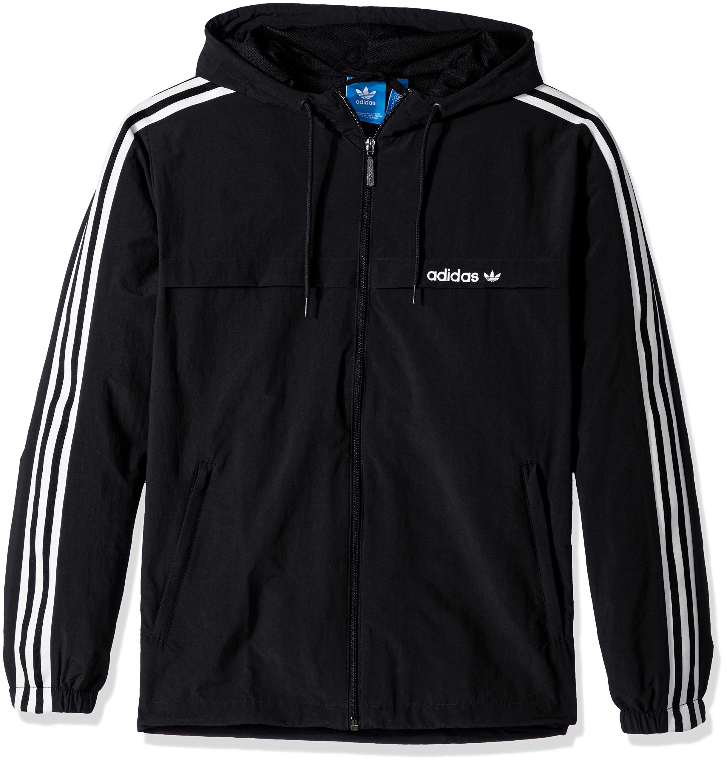 Adidas Originals Mens Stripe Windbreaker Warm Up Or Track - Main Image