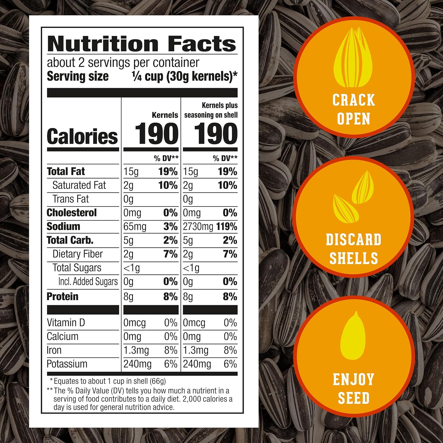 DAVID Roasted and Salted Spicy Queso Jumbo Sunflower Seeds, Keto Friendly, 5.25 oz, 12 Pack