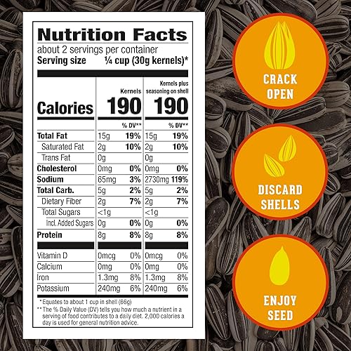 Miniatura 2 de DAVID Semillas de girasol gigantes, tostadas, picante, saladas, queso, amigable con dietas ceto, 5.25 onzas, 12 unidades