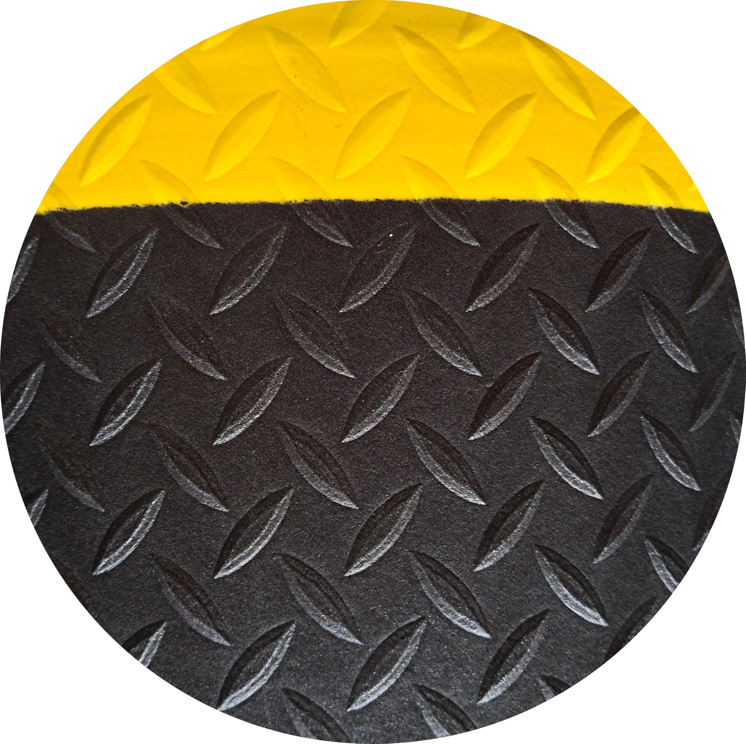 Anti-Ermüdungsmatte Meterware 2 Breiten mittlere Belastung (schwarz/gelb, ca. 90 x 200 cm)