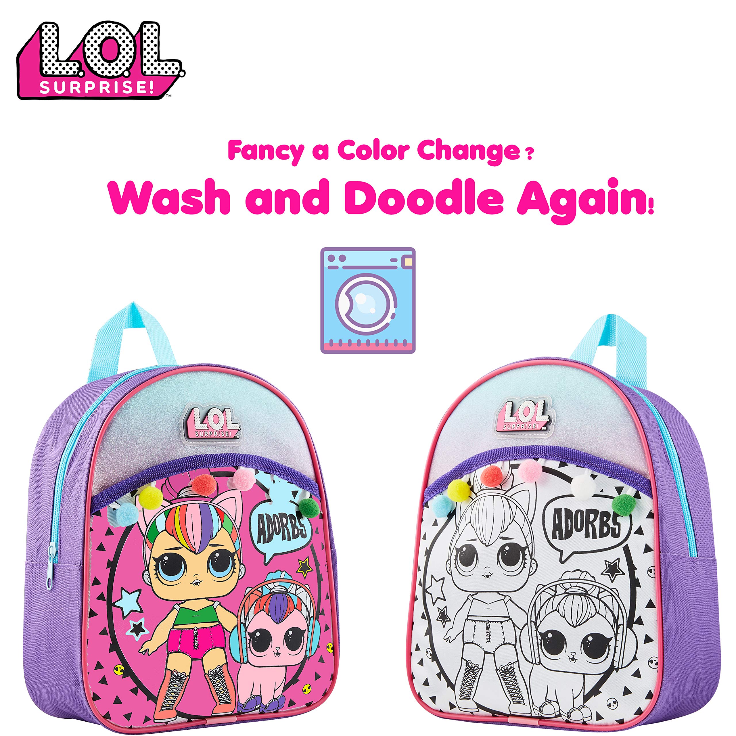L.O.L. Surprise! Colour Your Own Backpack For Girls, Featuring Lol doll