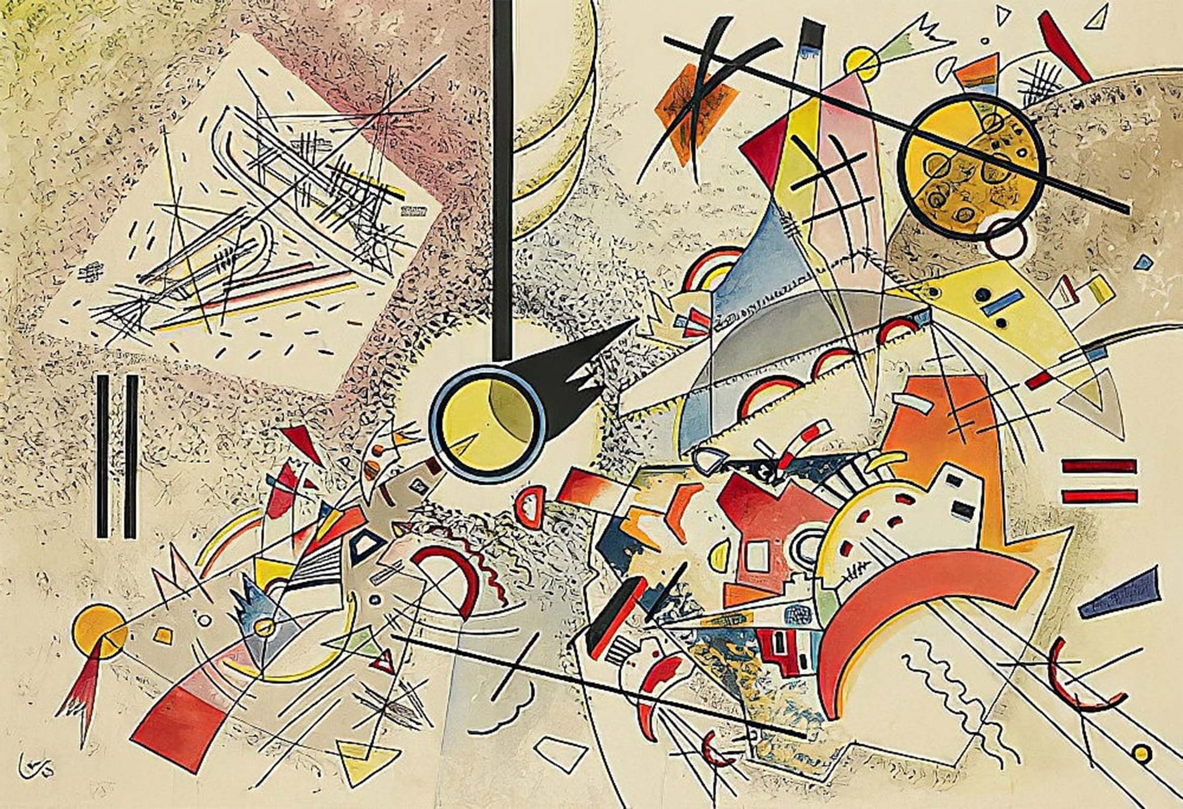 ARTXLXXBN Famous Art Print Poster Vintage Wall Art Ohne Titel. by Wassily Kandinsky Canvas Art Poster for Home Decor 60x90cm