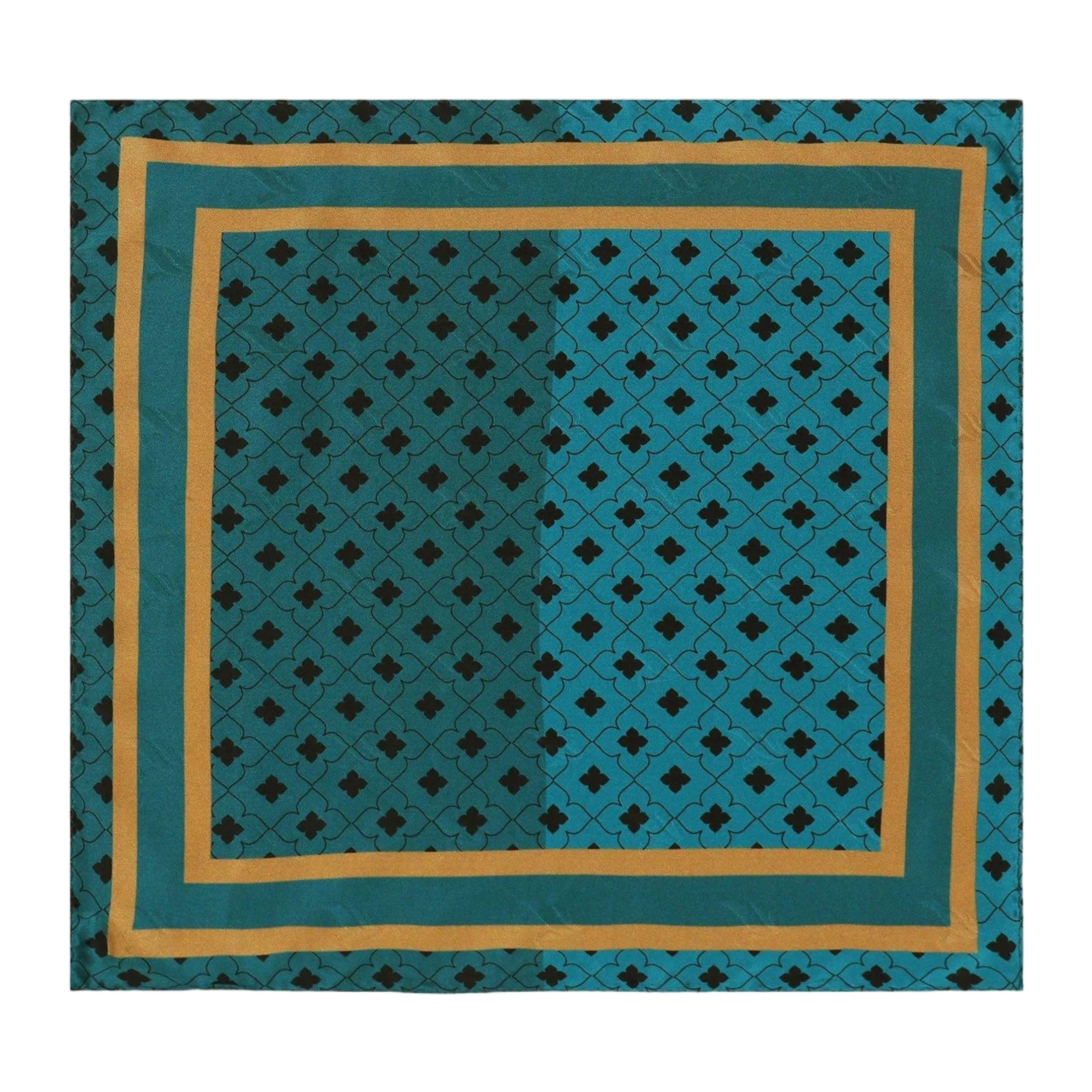 blackberrys Men Teal Geometric Pocket Squares-picture-55
