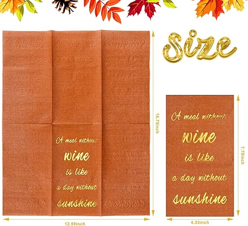 Miniatura 2 de Paquete de 100 servilletas de cóctel de Acción de Gracias, servilletas de papel desechables de otoño, servilletas de cóctel para Acción de Gracias,