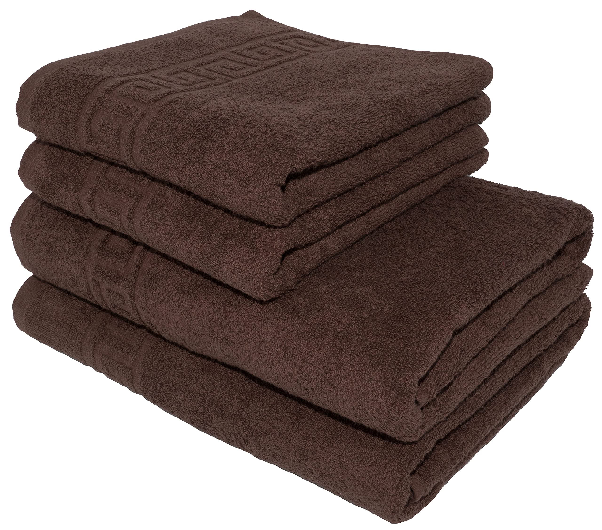LIGHT TURQUOISE 2 X BATH TOWELS SET, 70X140 LARGE SIZE 100% NATURAL COTTON 500 GSM THICK ABSORBENT TOWEL, HOTEL QUALITY RINGSPUN — view 10