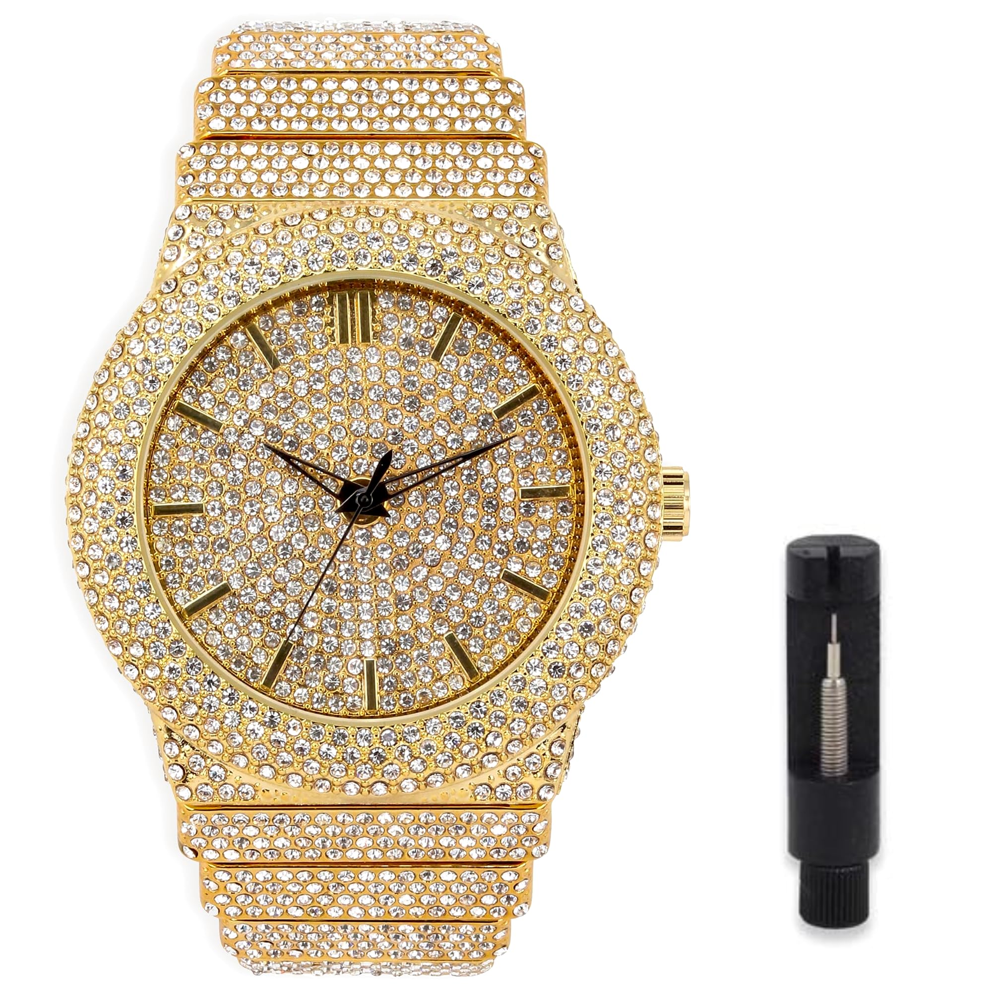 ICE STARMen's Fully Iced Diamond Watch, 46mm Case