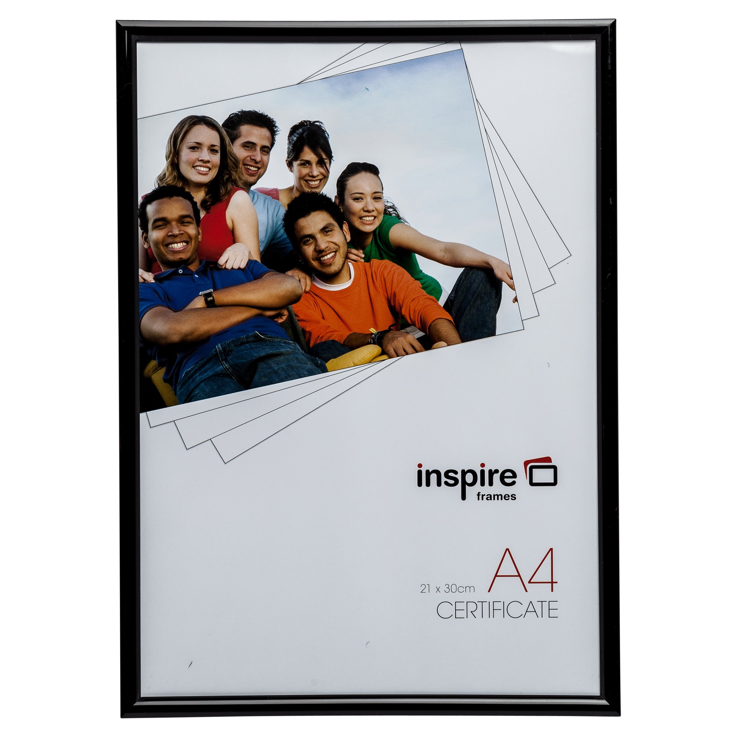 Hampton Frames Black Backloader Poster Certificate Photo Frame Glass A4 (21X30cm) Blr2130bkg