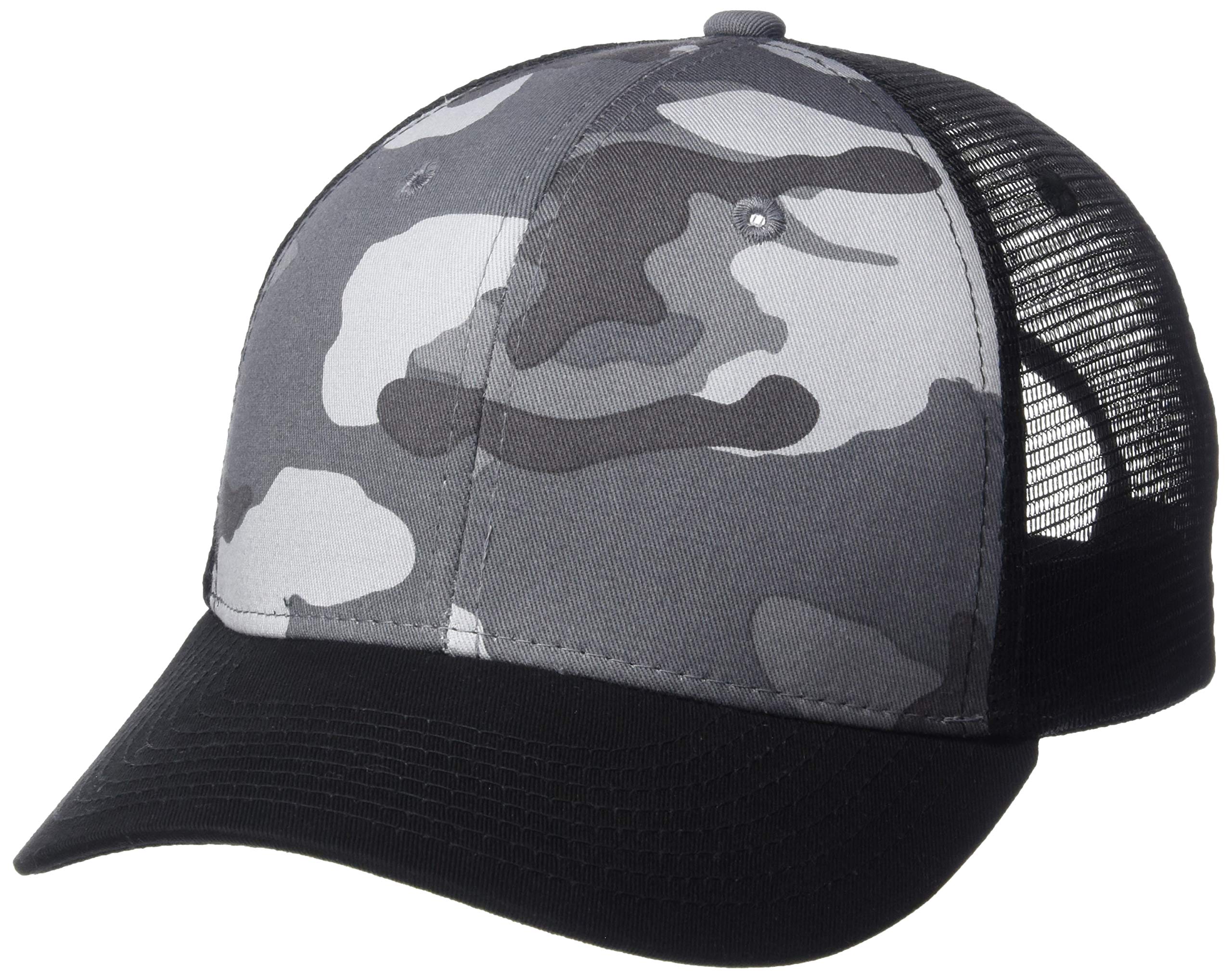 DECKY 1054-BUB Cotton Curve Bill Trucker, blk/Urb/blk, Black/Urban/Black