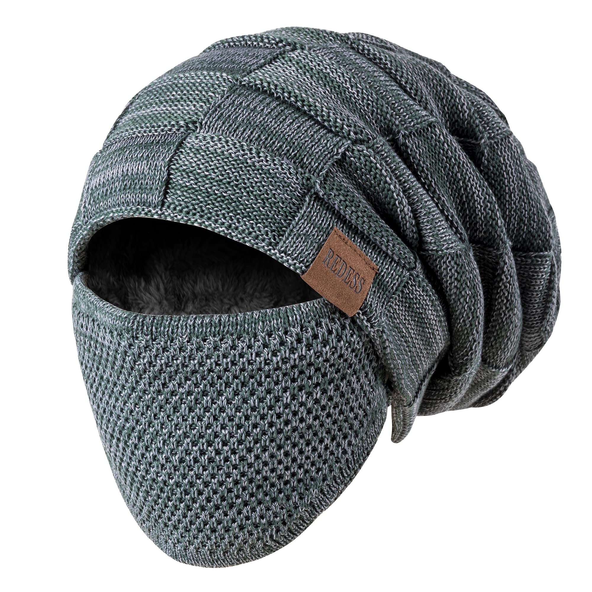 REDESS Cappello a Berretto per Uomini e Donne Cappelli Caldi Invernali in Maglia Slouchy Cappello a Cranio Spesso