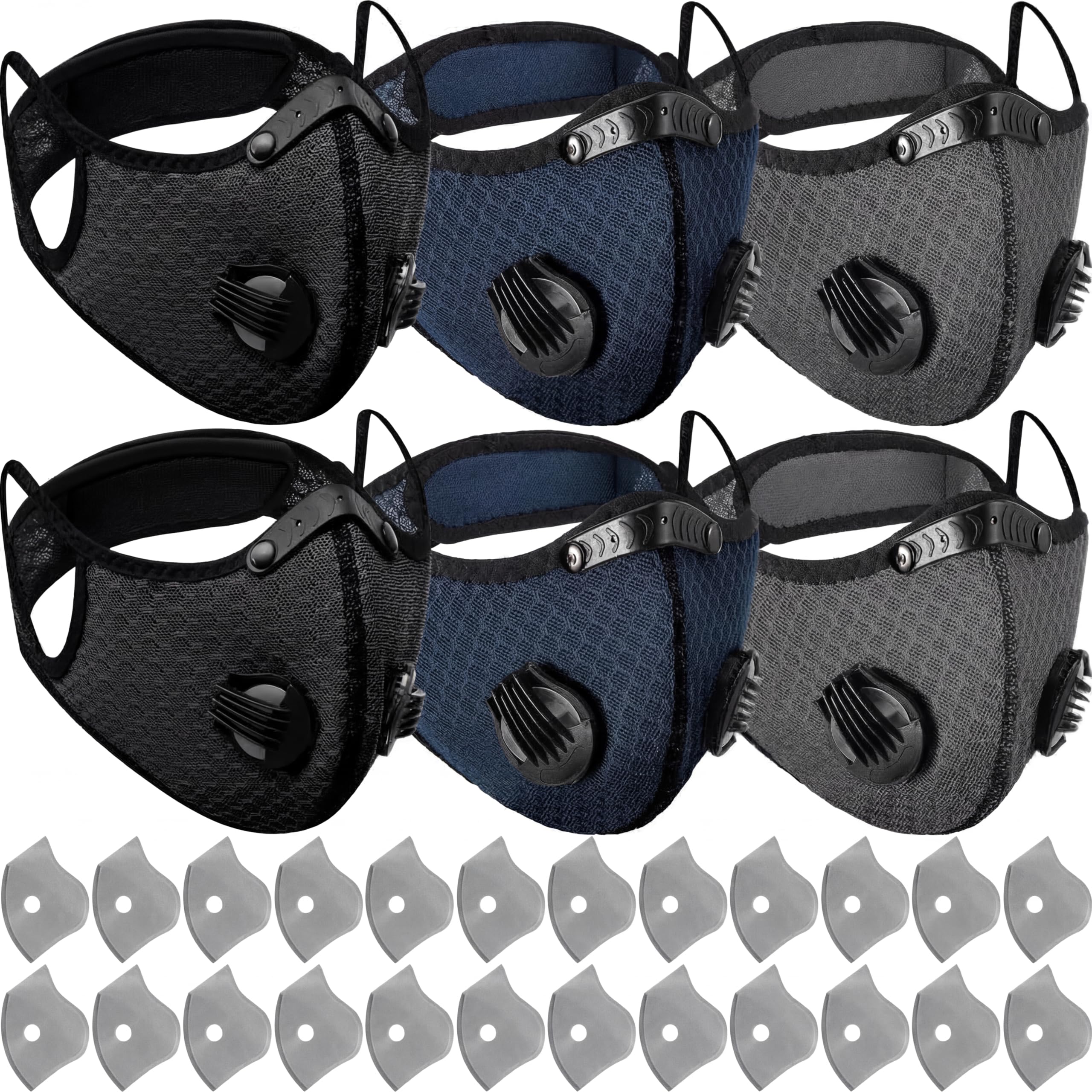 Threlaco 6 Pcs Dust Mask Reusable Respirator Mask