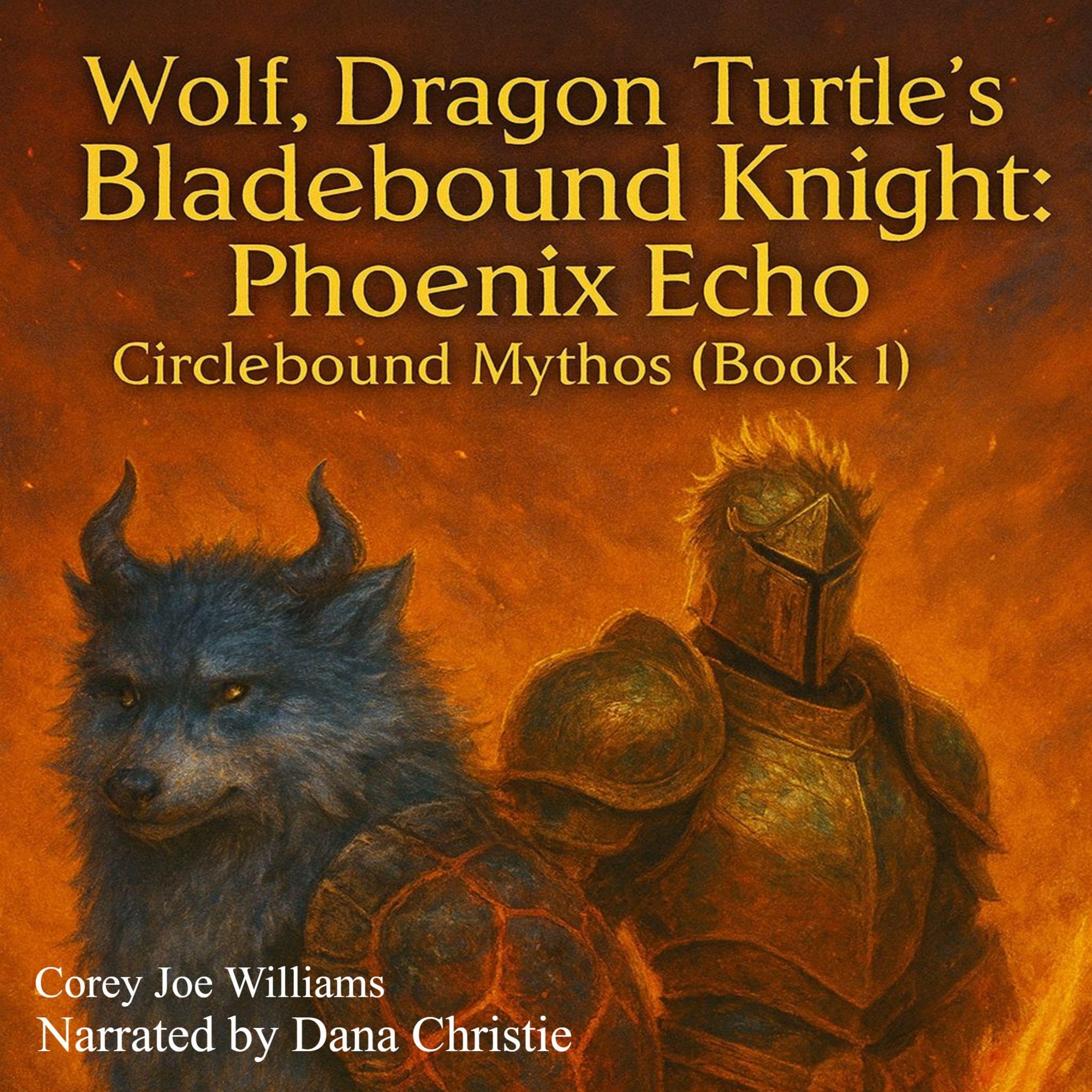 Cover art for Wolf, Dragon Turtle’s Bladebound Knight: Phoenix Echo