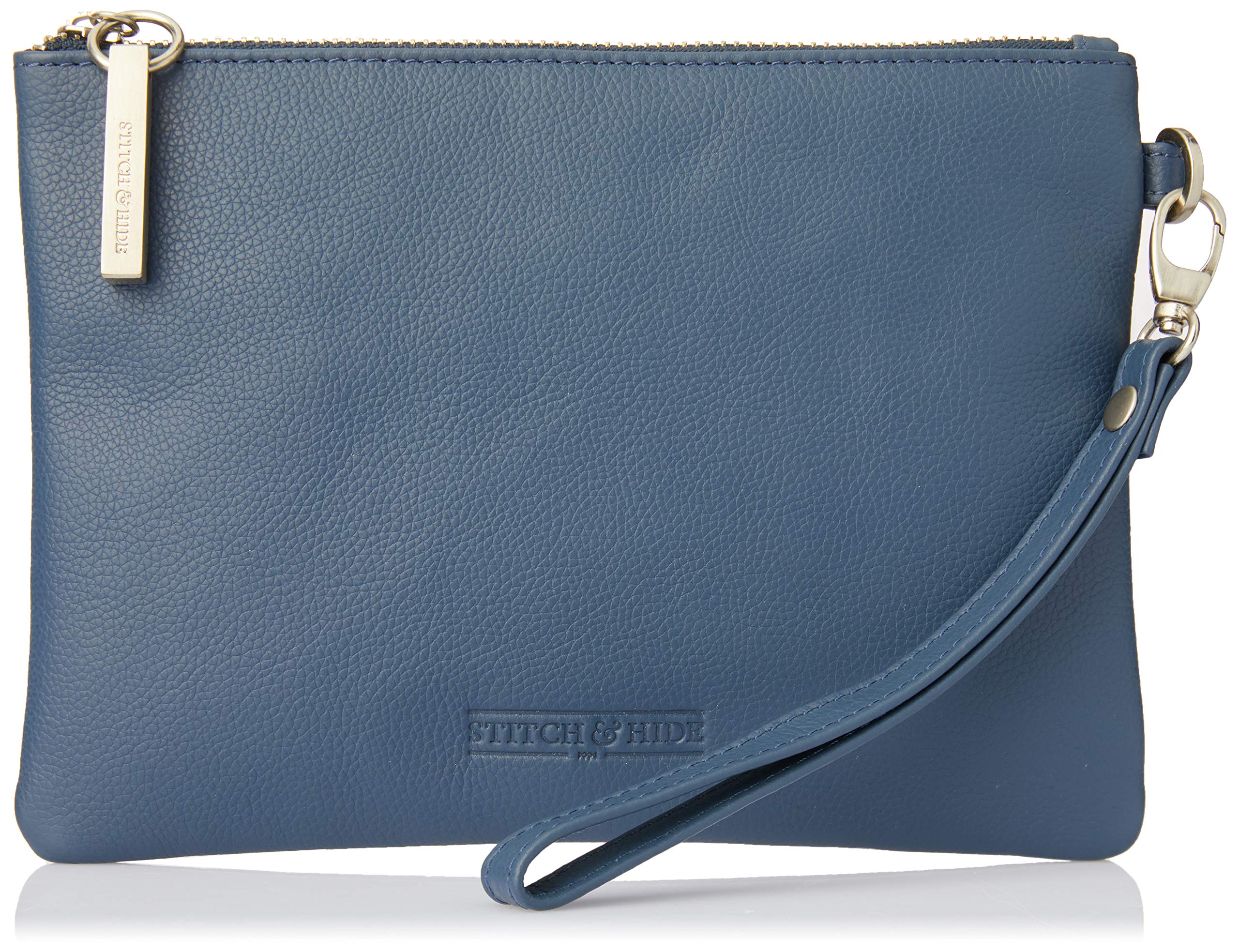 Stitch & Hide"Cassie" Women's soft premium leather clutch/wallet with wrist strap
