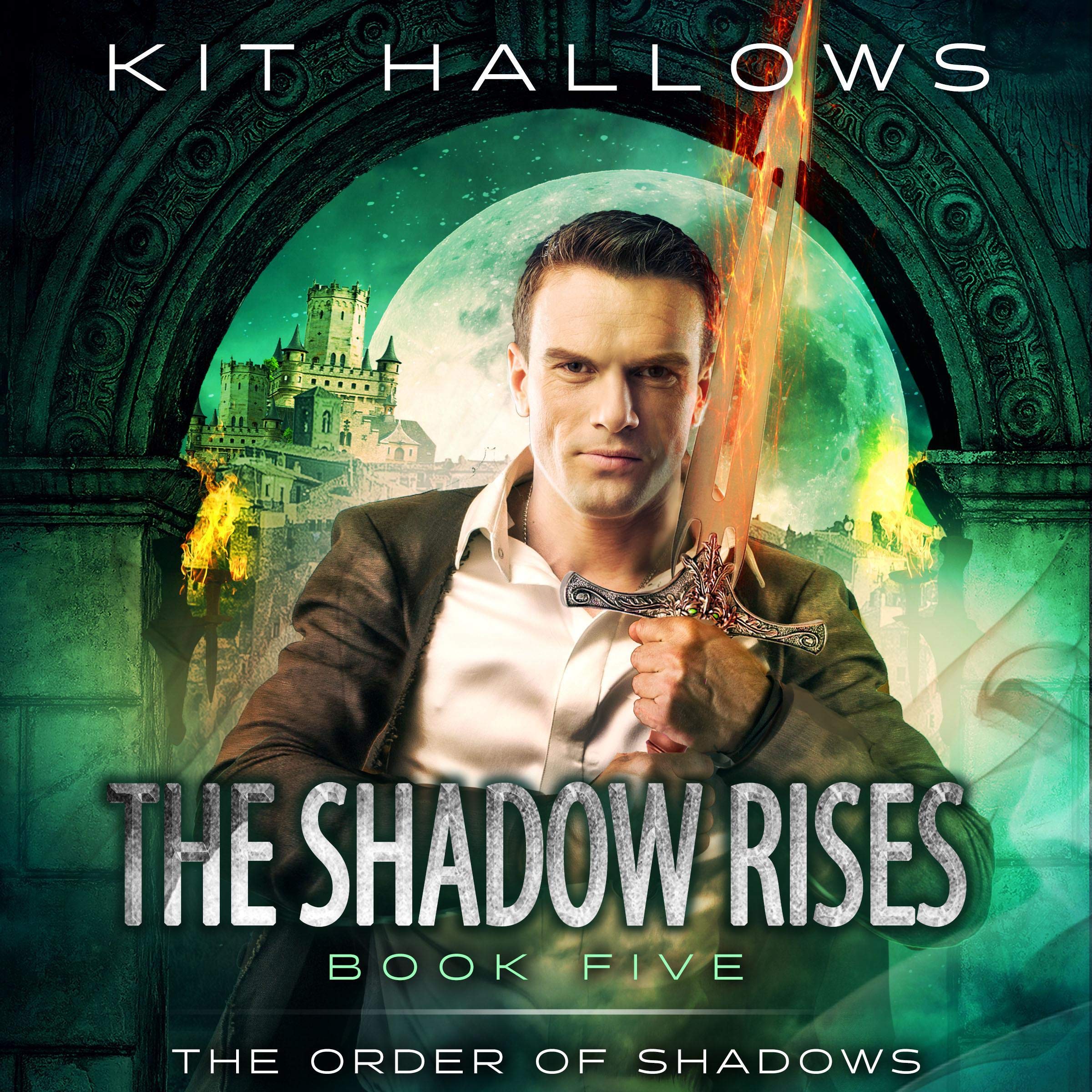Cover art for The Shadow Rises: A Morgan Rook Supernatural Thriller (The Order of Shadows, Book 5)