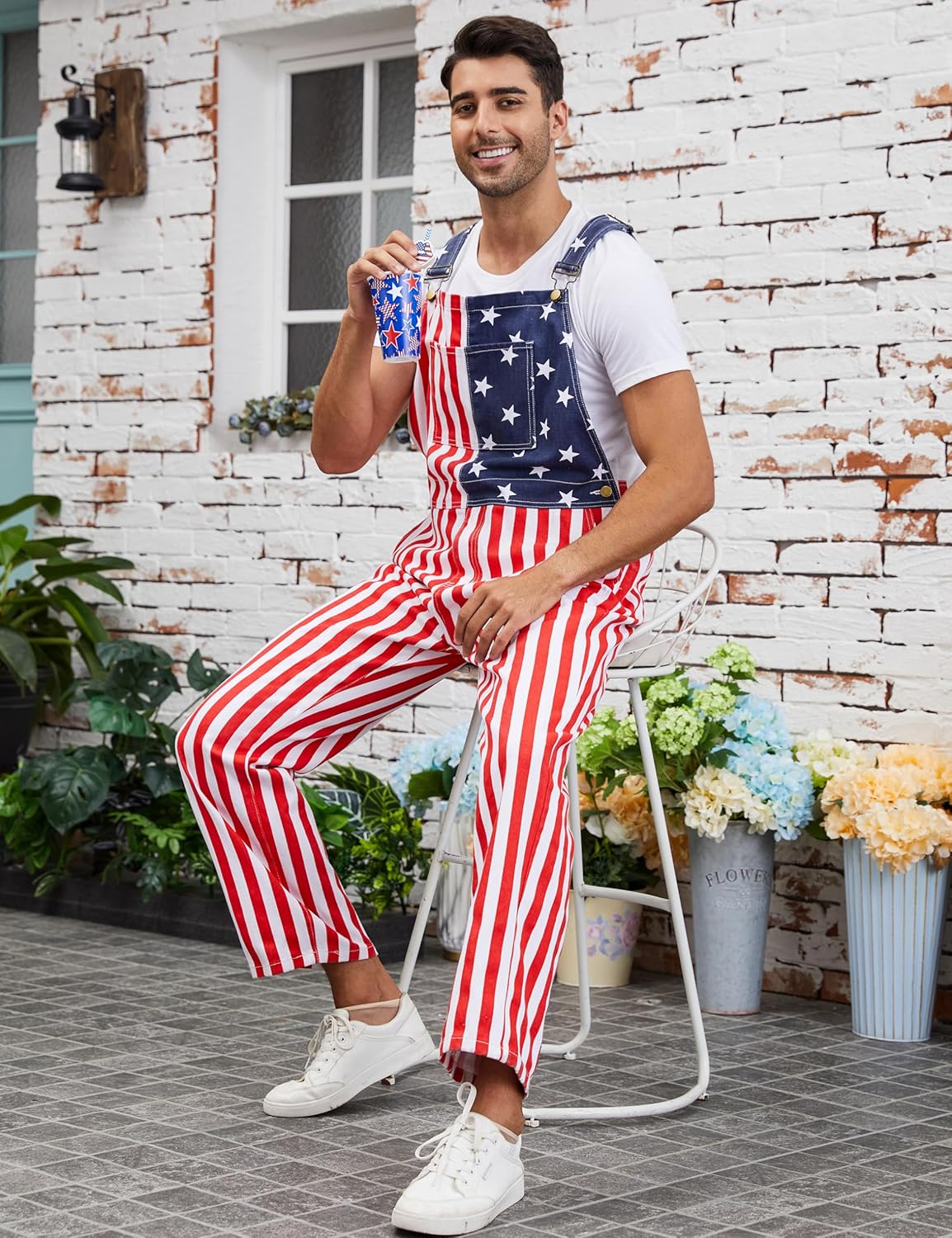 Festival Overalls Men Adjustable Straps Jumpsuits Bibs Coveralls - Image 7