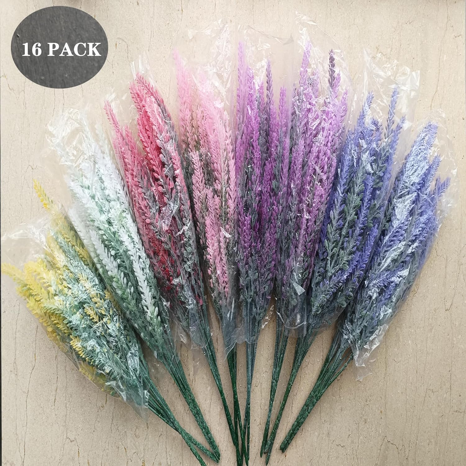 Fake Lavender Flowers Artificial Faux Lavenders Stems Fake Lavendar Plant for Outdoor