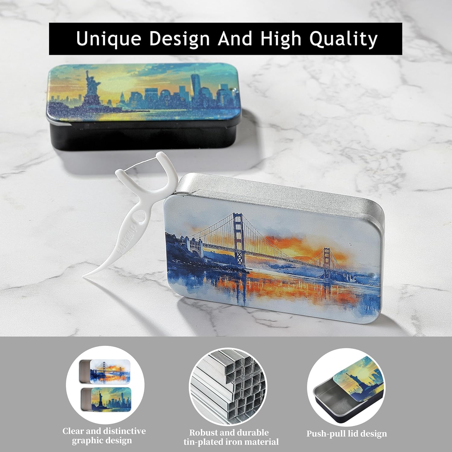 Dental Floss Pick Holder, Portable Dental Floss Dispenser Perfect for Travelling, Hotels, Dinners - Image 5