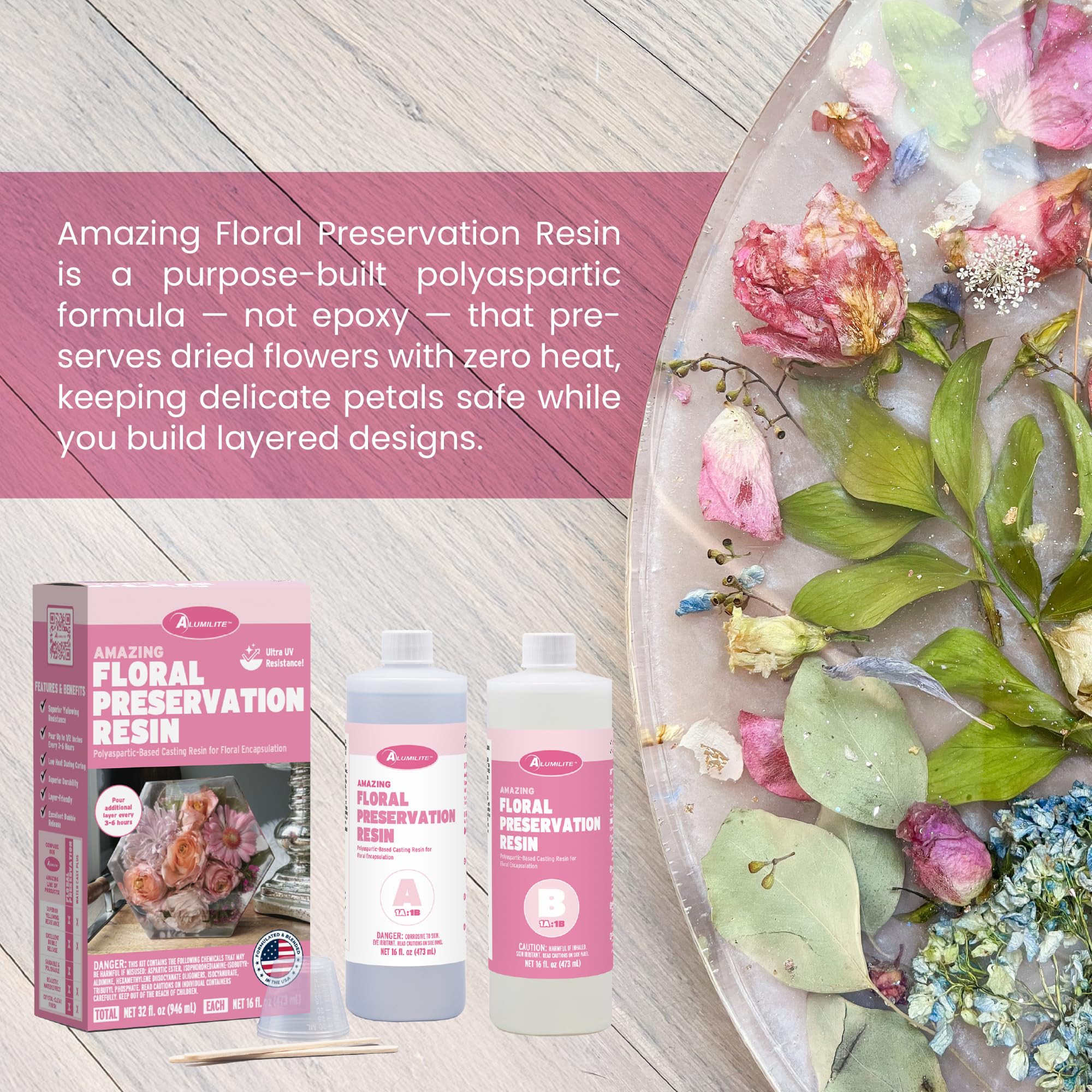 Amazon.com: Alumilite Amazing Floral Preservation Resin 32 Oz, for