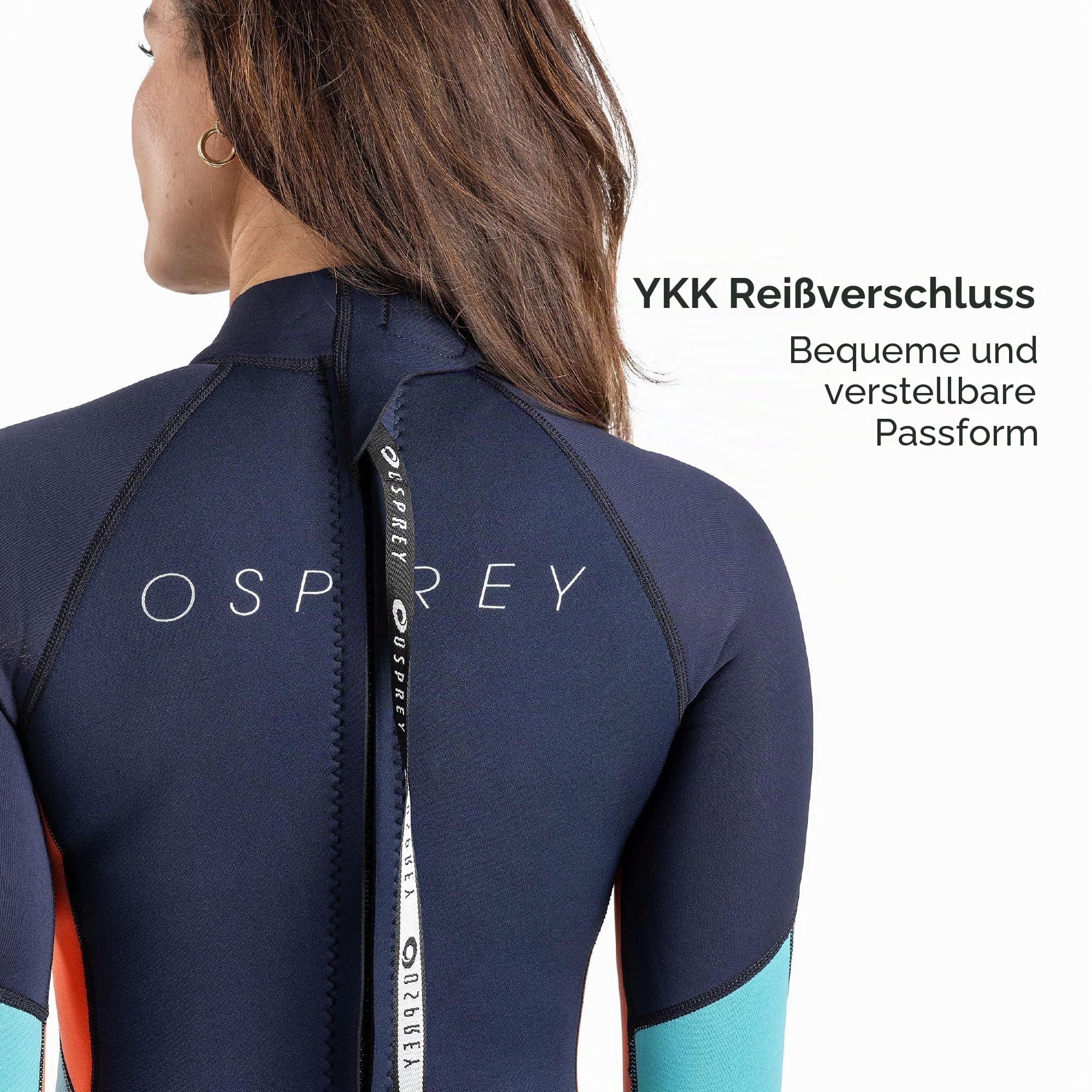 Osprey Damen-Neoprenanzug, volle Länge, 3 mm, für Erwachsene, Neopren, Surfen, Tauchen, Null