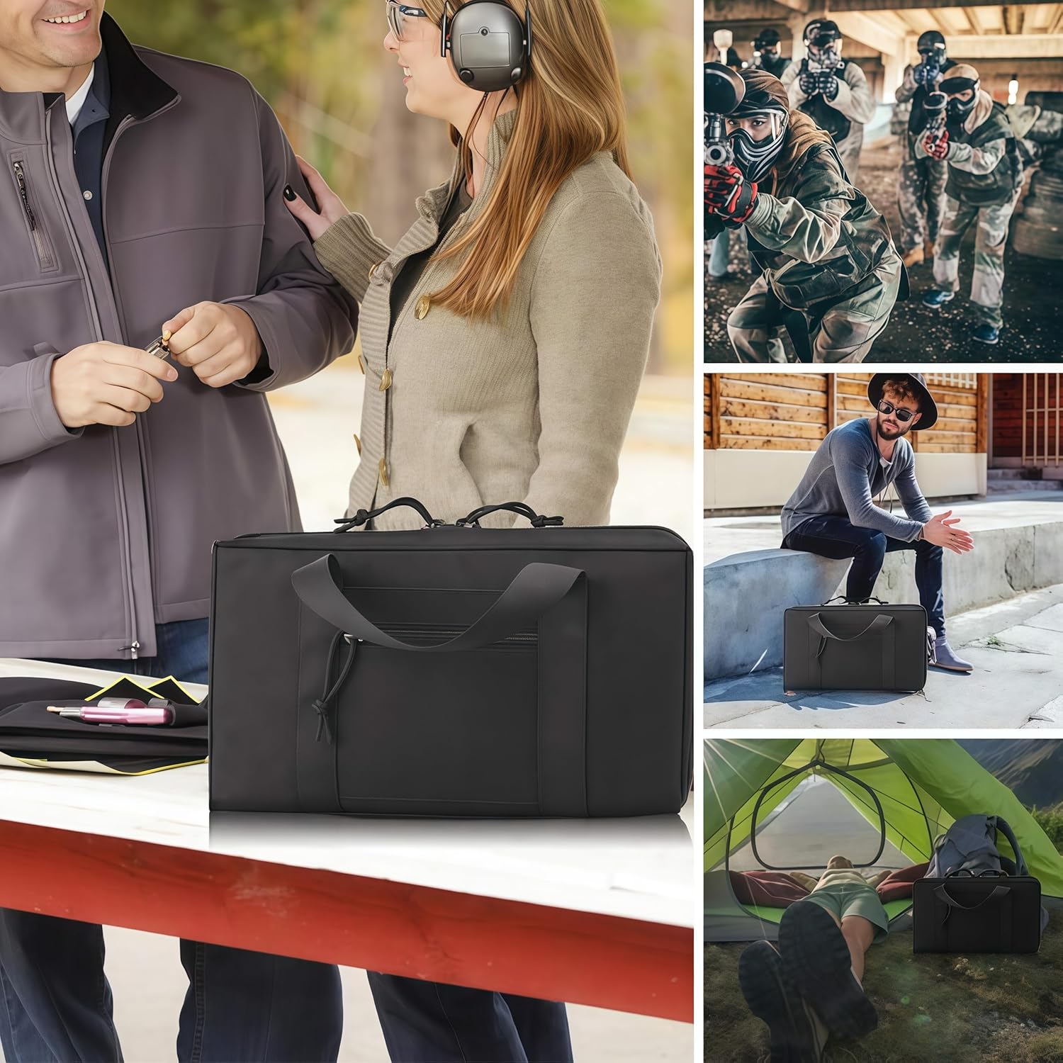 Tactical Gun Bag Case Magazine Pouch Pistol Carrier Portable Military Hunting Handgun Holster Padded Pistol Holder Case